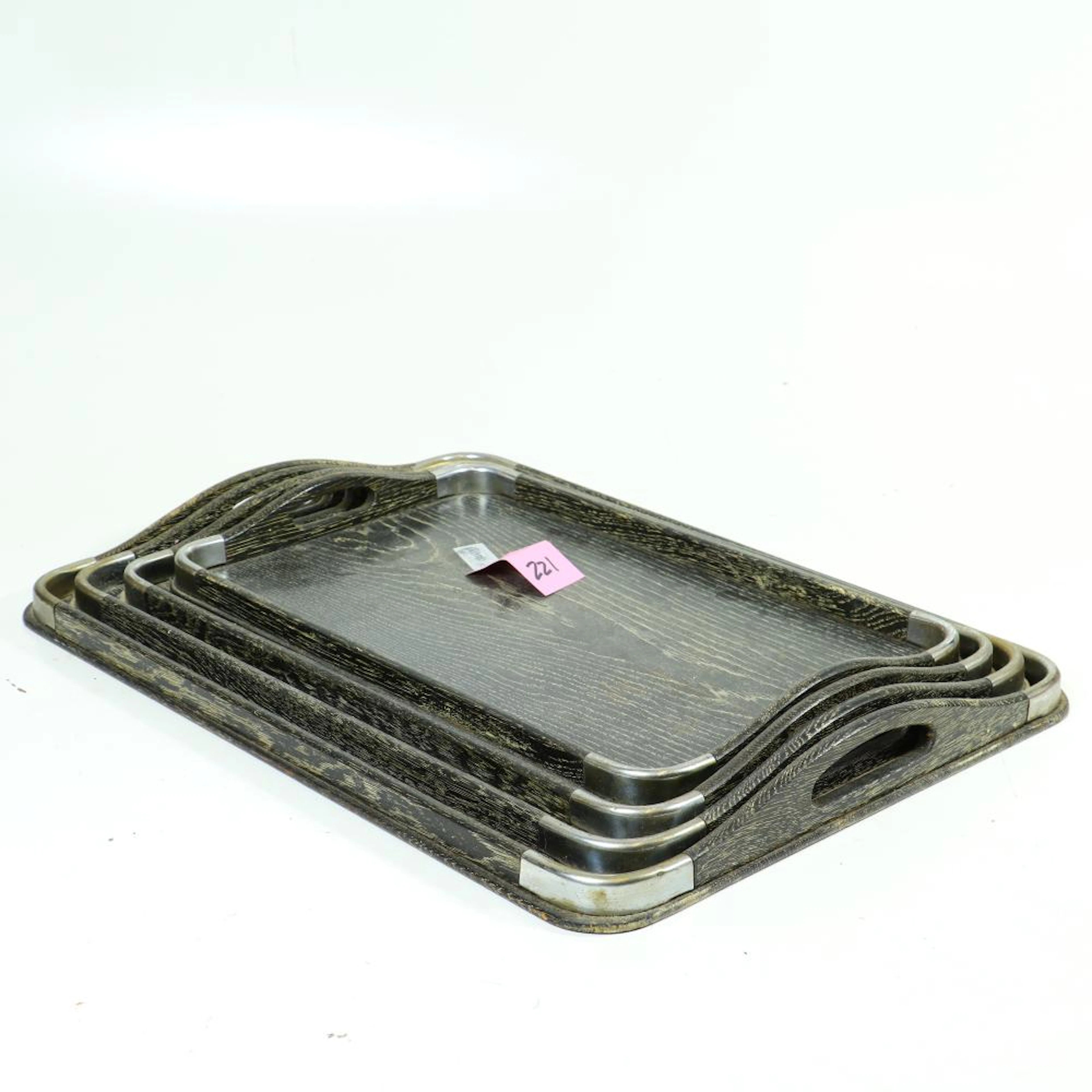 Midcentury modern 1950?s WoodPecker woodware 4 nesting trays