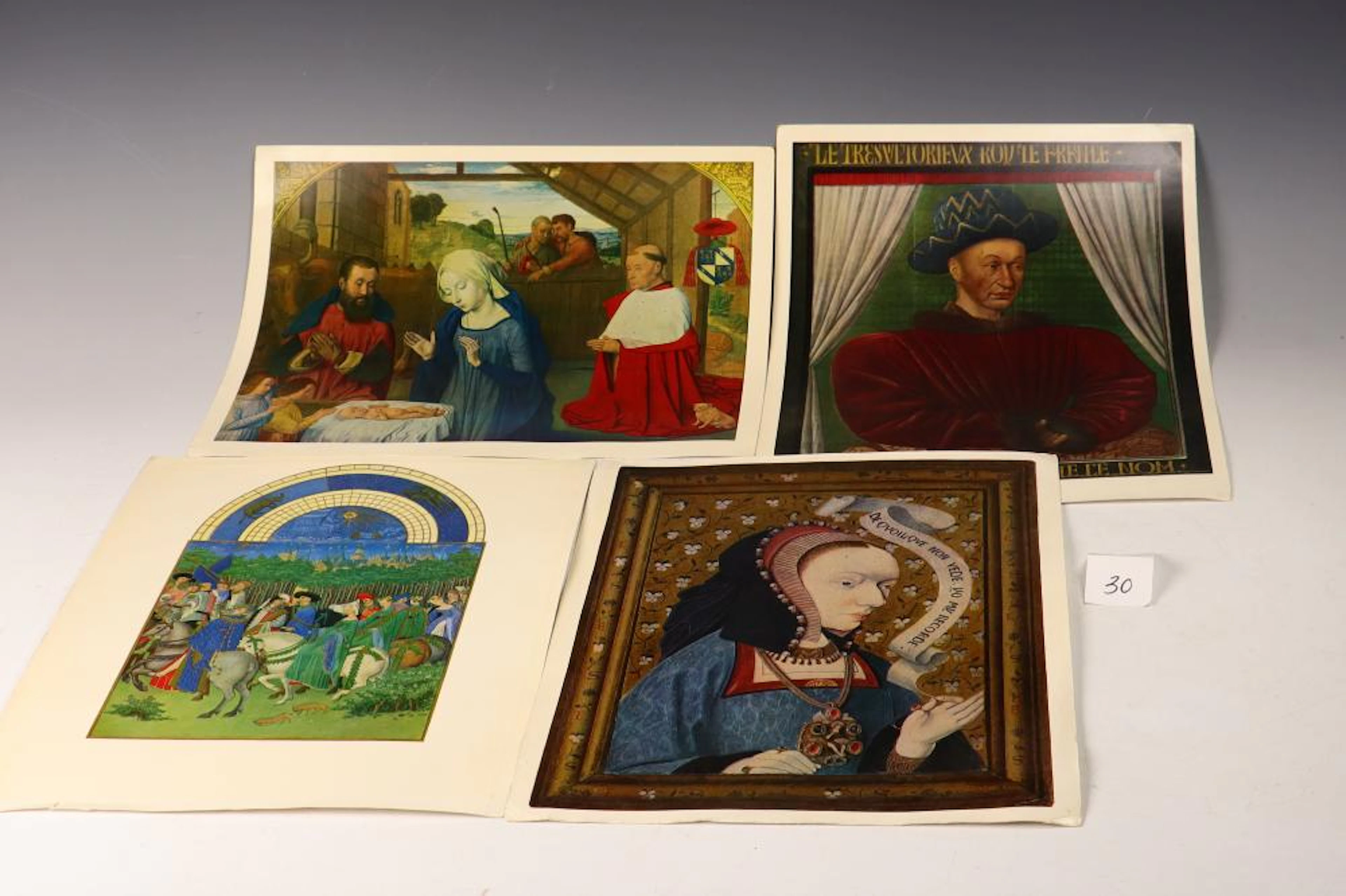 Four pieces of lithographs 11.5X14.5? printed in 1950 in Paris