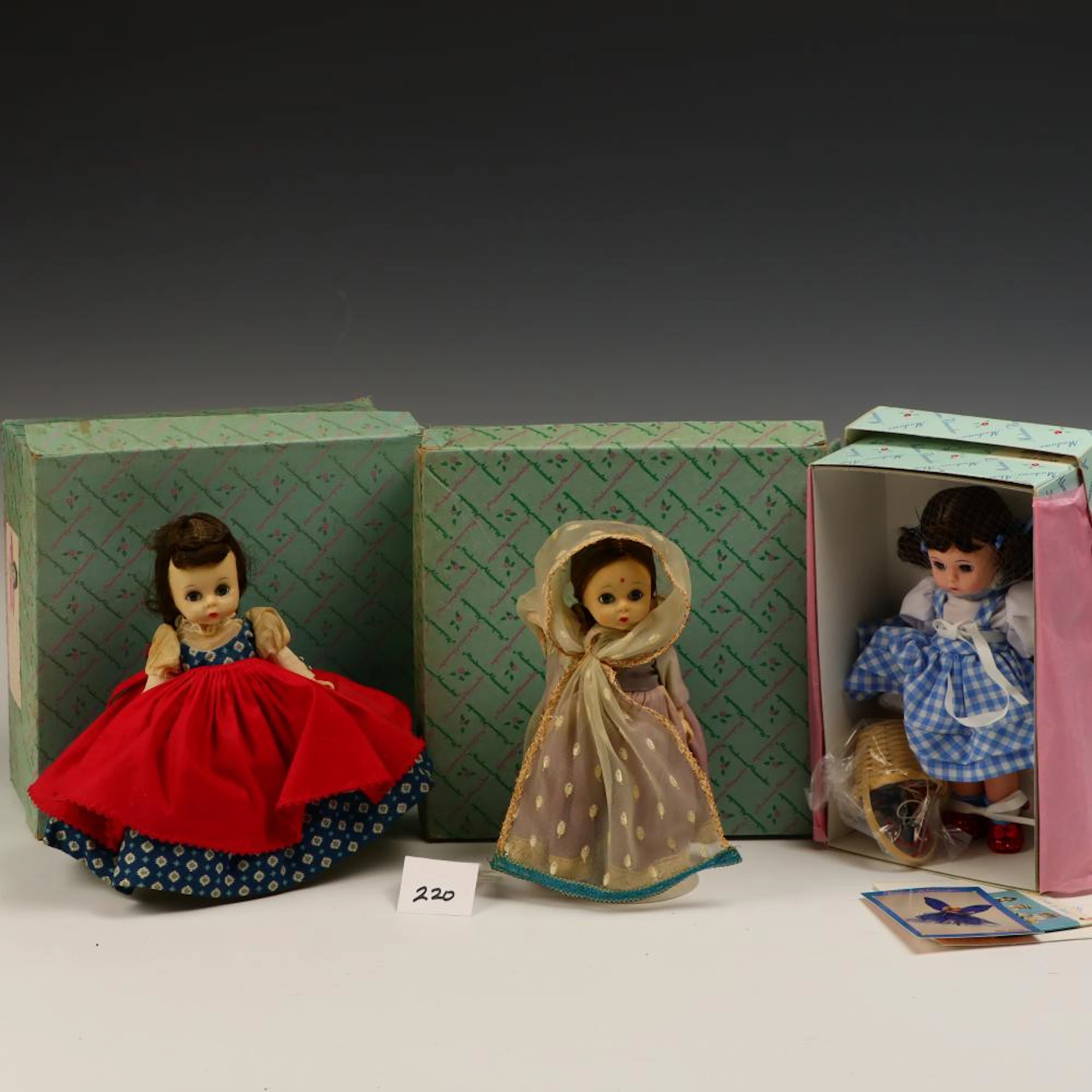 Lot of Vintage Madame Alexander Dolls in original boxes