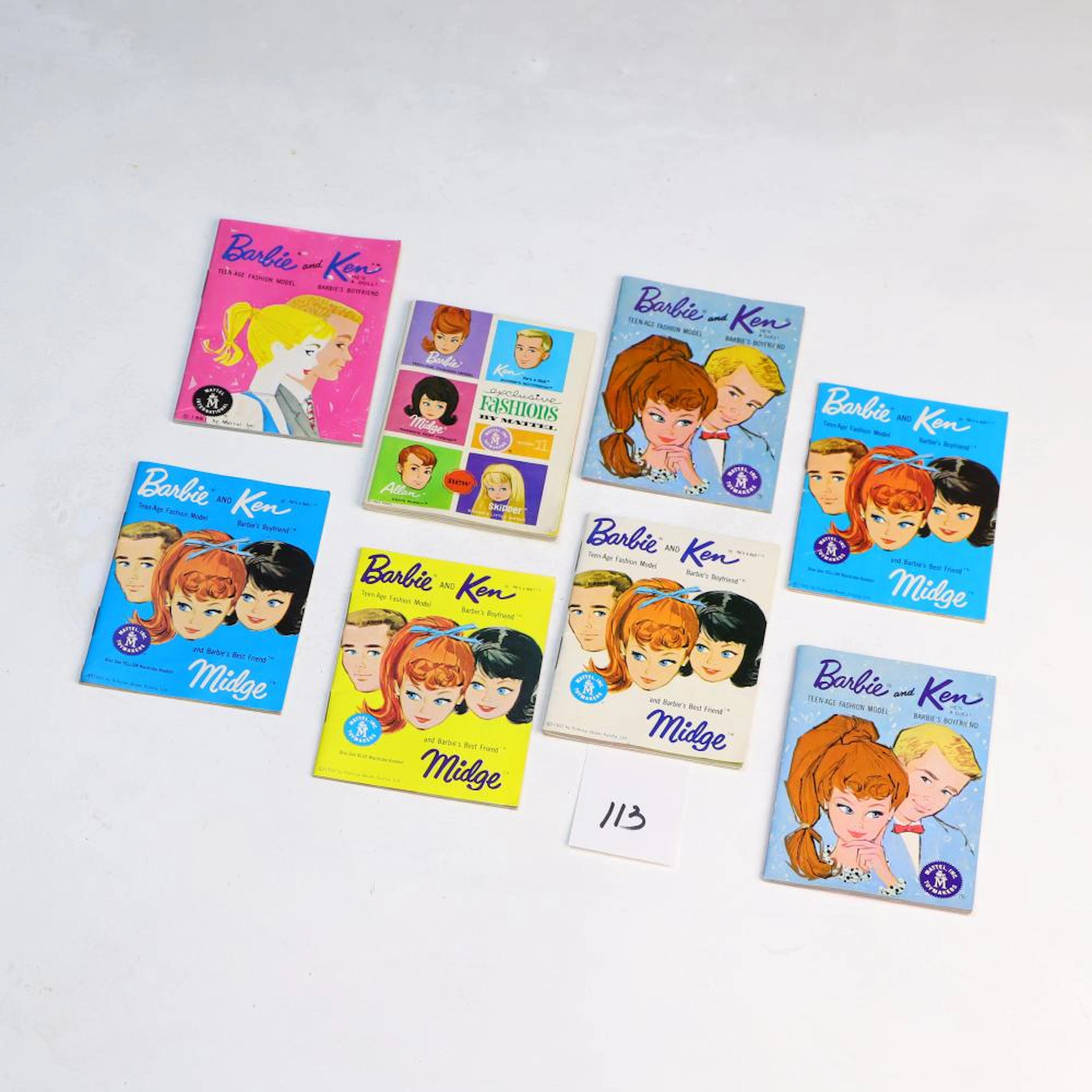 Lot of 8 Vintage Mattel Barbie, Midge and Ken Doll Clothing Catalogs