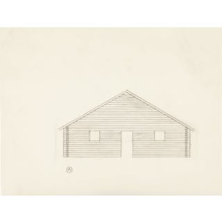 Untitled (Preparatory Drawing for Log Cabin), 1990 – Cady Noland