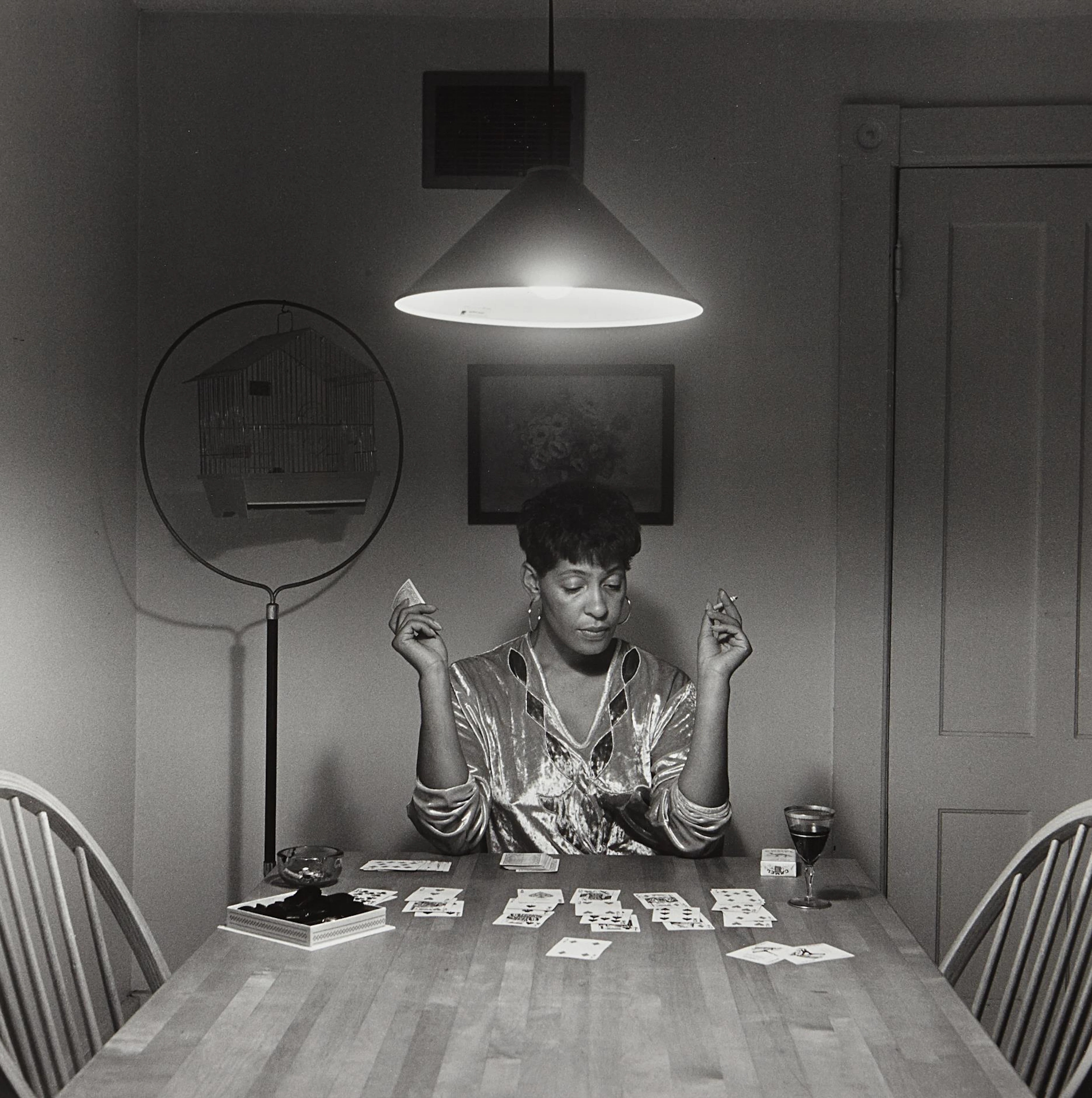 Untitled (Woman Playing Solitaire) from The Kitchen Table, 1990 – Carrie Mae Weems