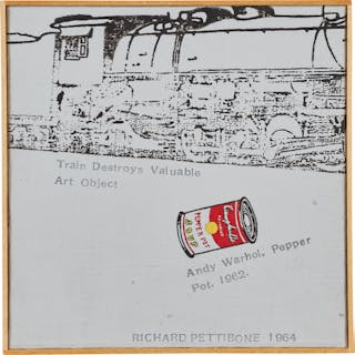 Richard Pettibone - Train Destroys Valuable Art Object; Andy Warhol