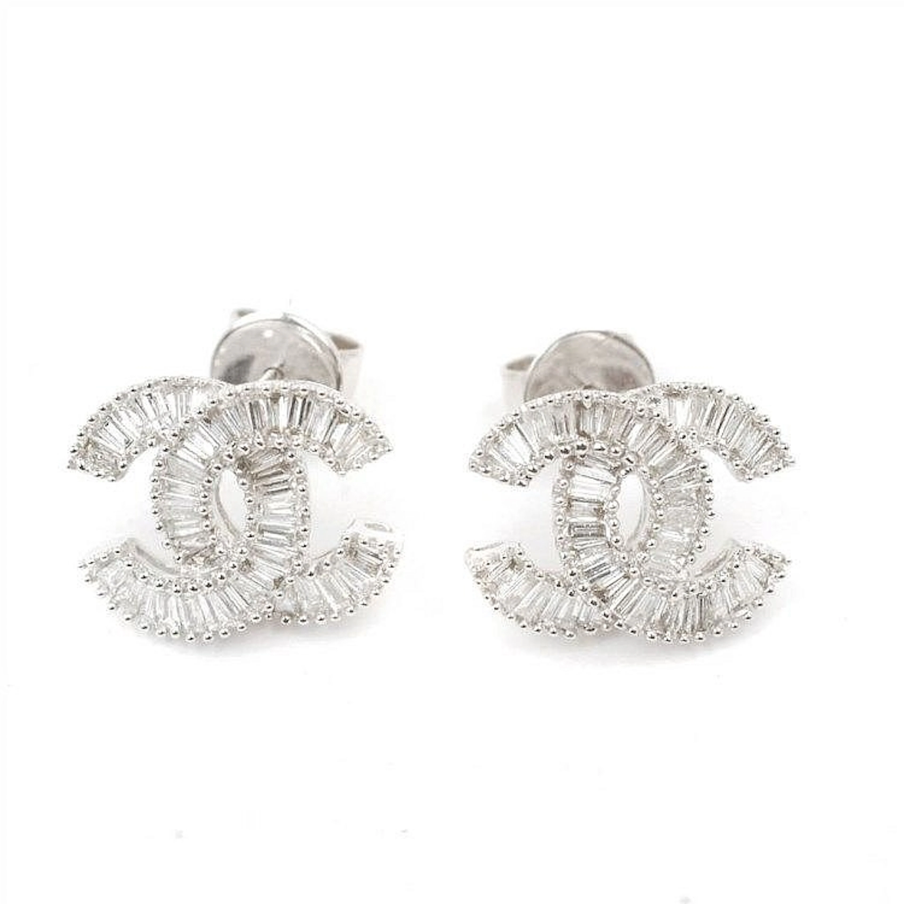 PENDIENTES ESTILO CHANEL DE DIAMANTES