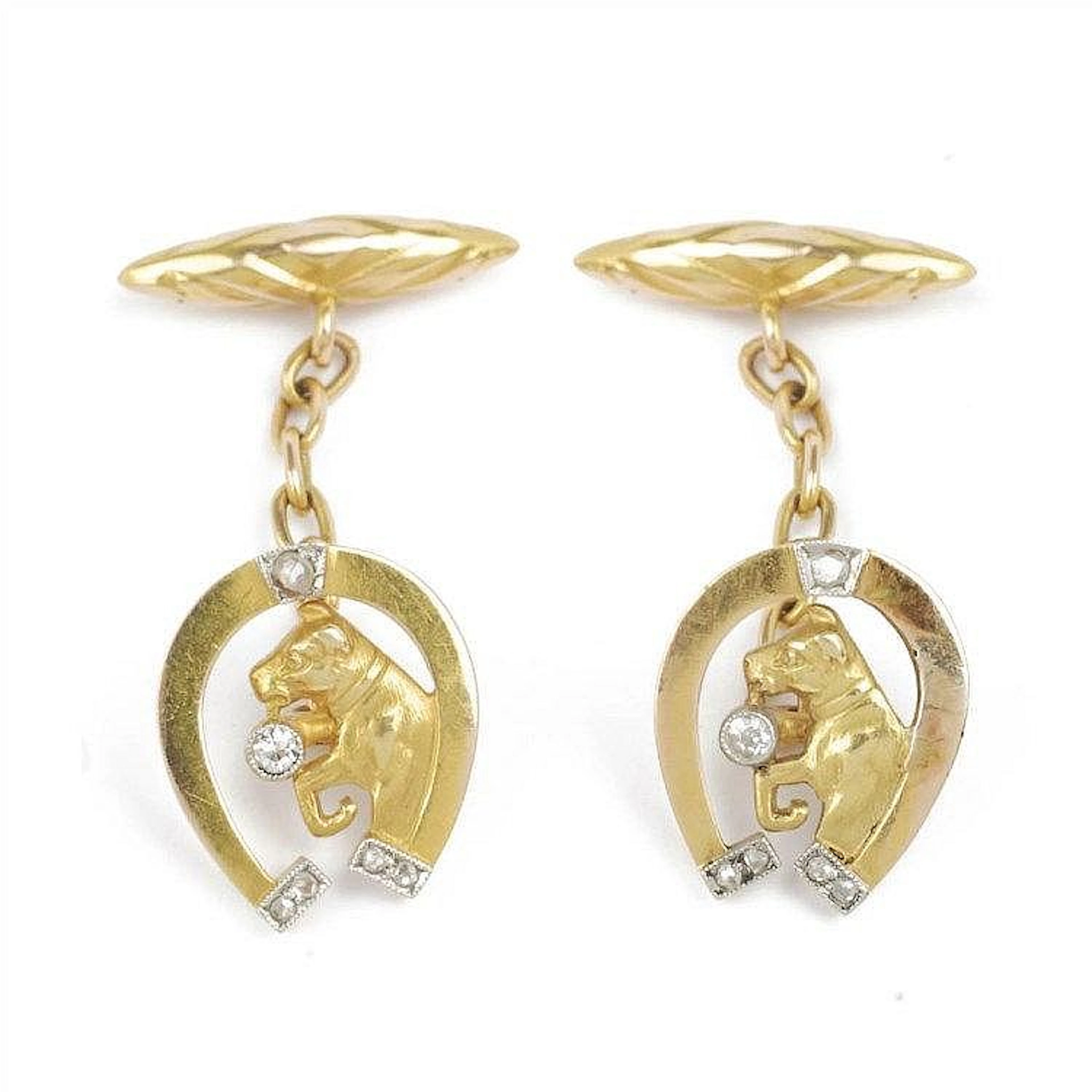 CUFFLINKS ,GOLD ,PLATINUM AND DIAMONDS. CIRCA 1930