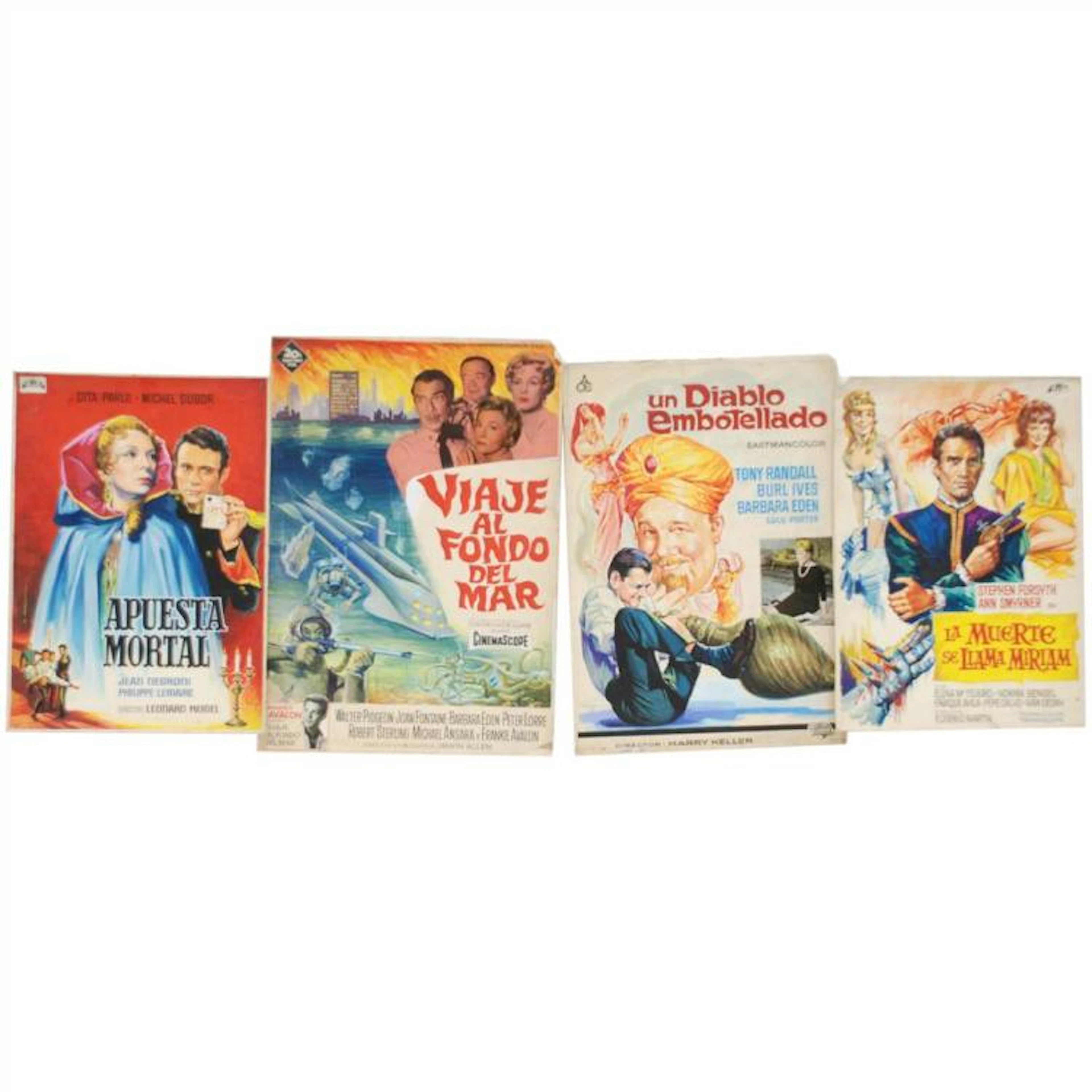 CUATRO CARTELES ORIGINALES DE CINE