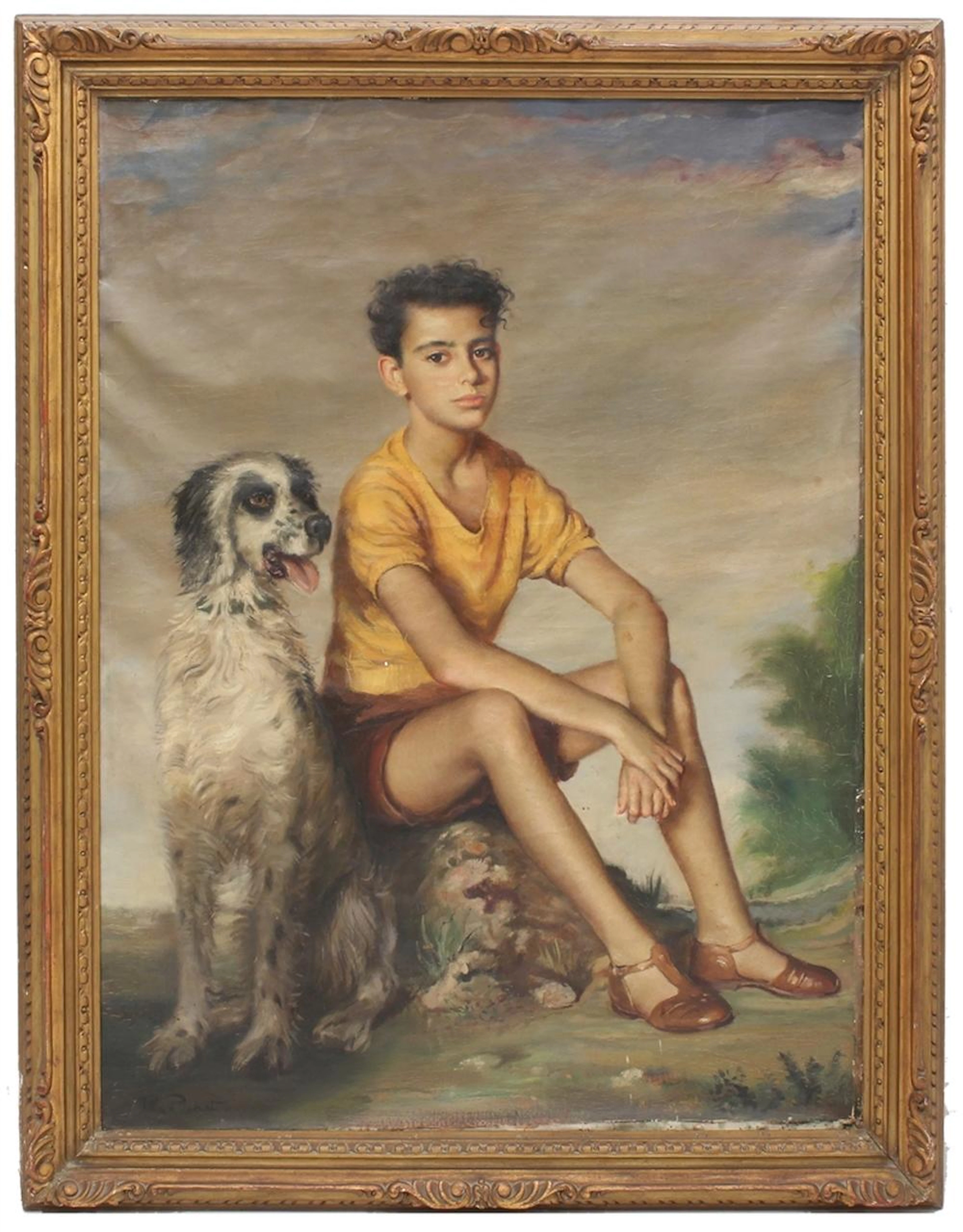 RAMÓN PICHOT SOLER (1924-1996). "PORTRAIT OF A YOUTH WITH DO