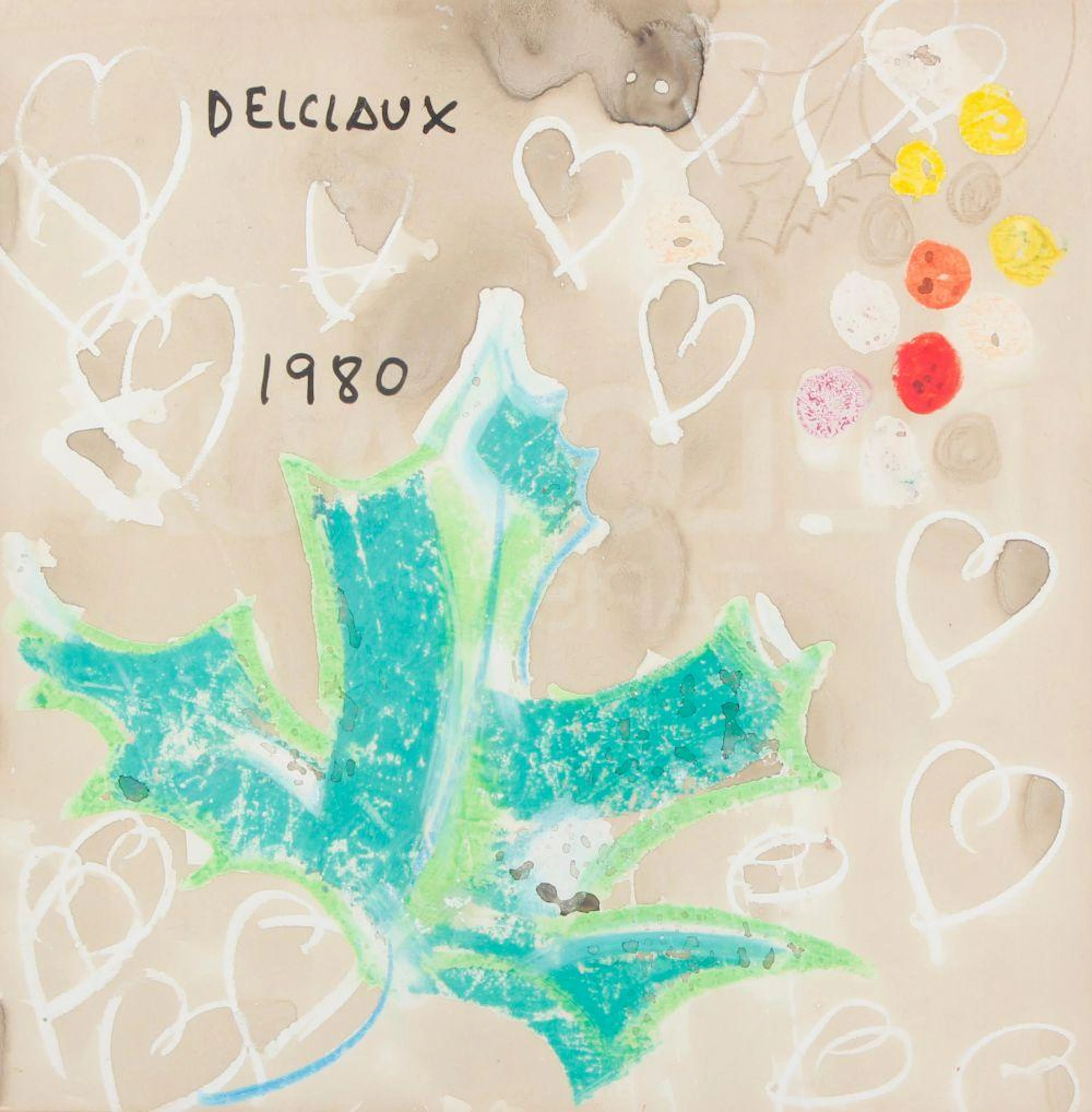 CARLES DELCLAUX IS (1951). "COMPOSITION WITH BANANA TREE LEAF", 1980.