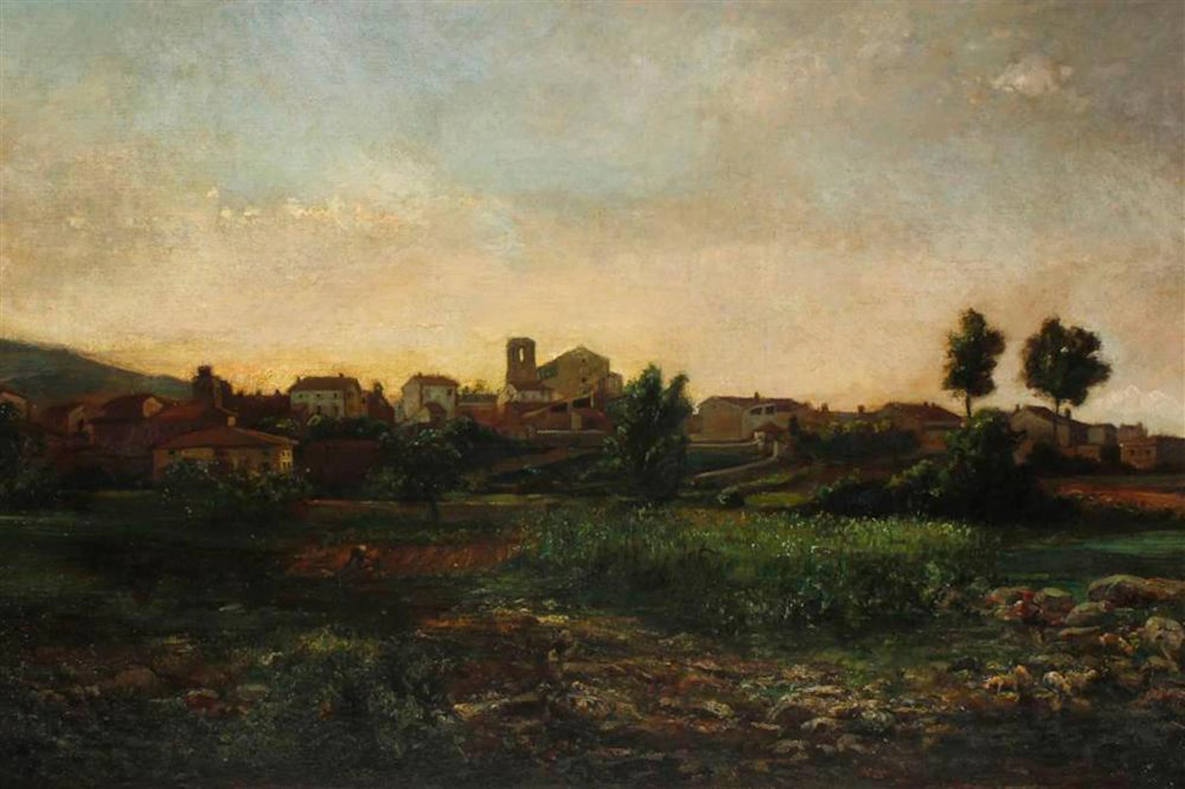 RAMÓN MARTÍ ALSINA (1826-1894). "LANDSCAPE PROBABLY IN LA GARRIGUE", C. 1884.