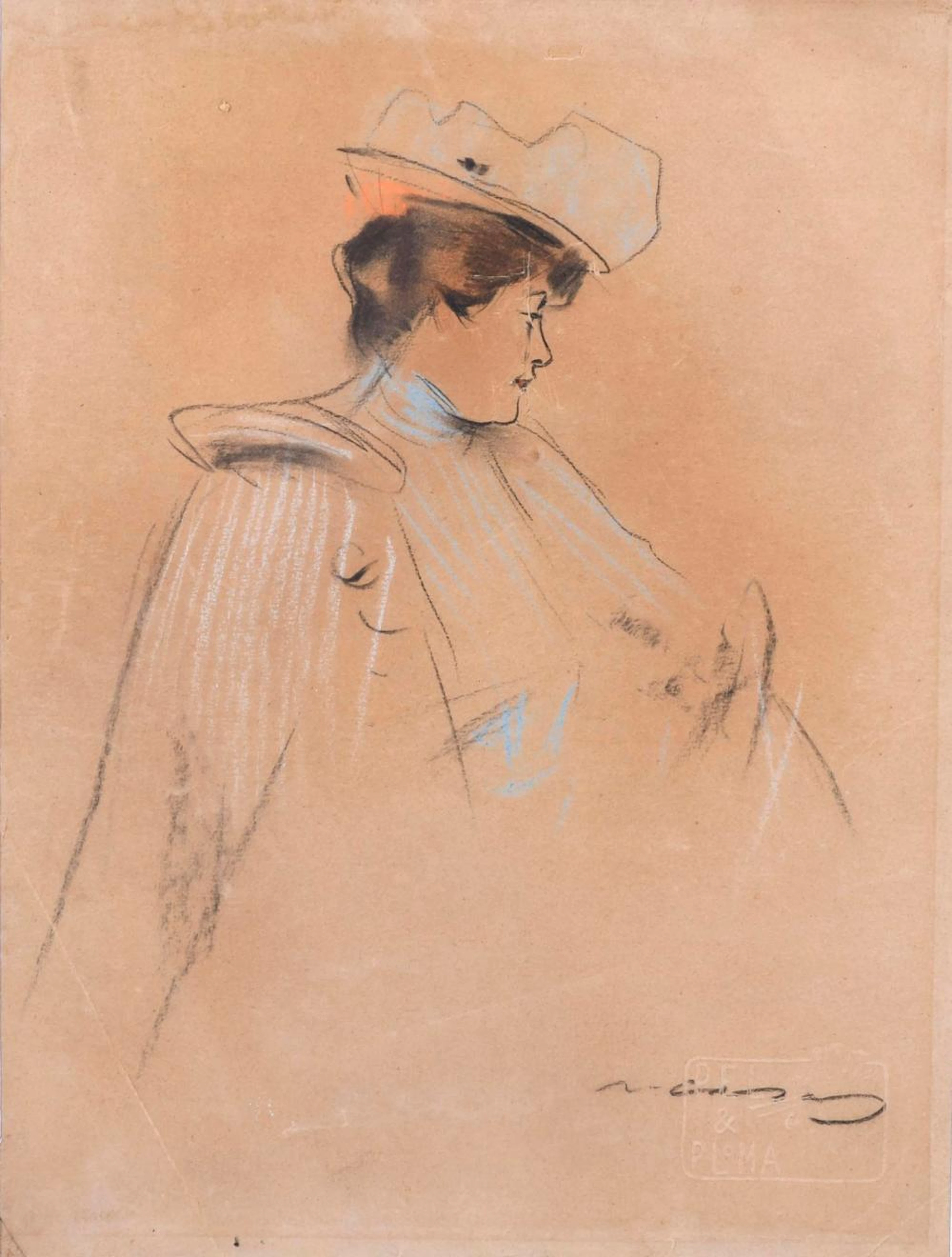 RAMÓN CASAS Y CARBO (1866-1932). "GIRL".