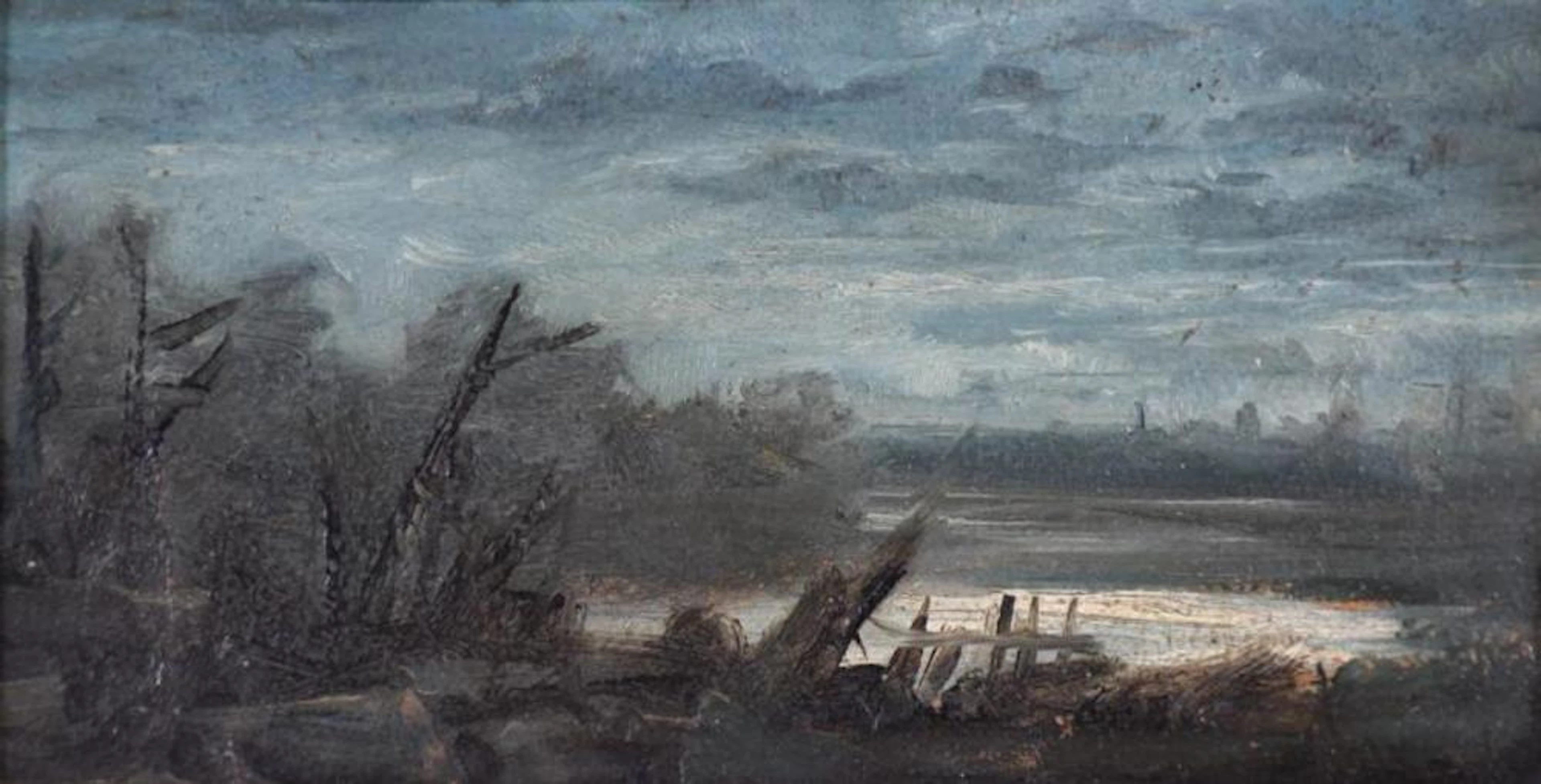 19TH-20TH CENTURIES SPANISH SCHOOL. "NIGHT LANDSCAPE".