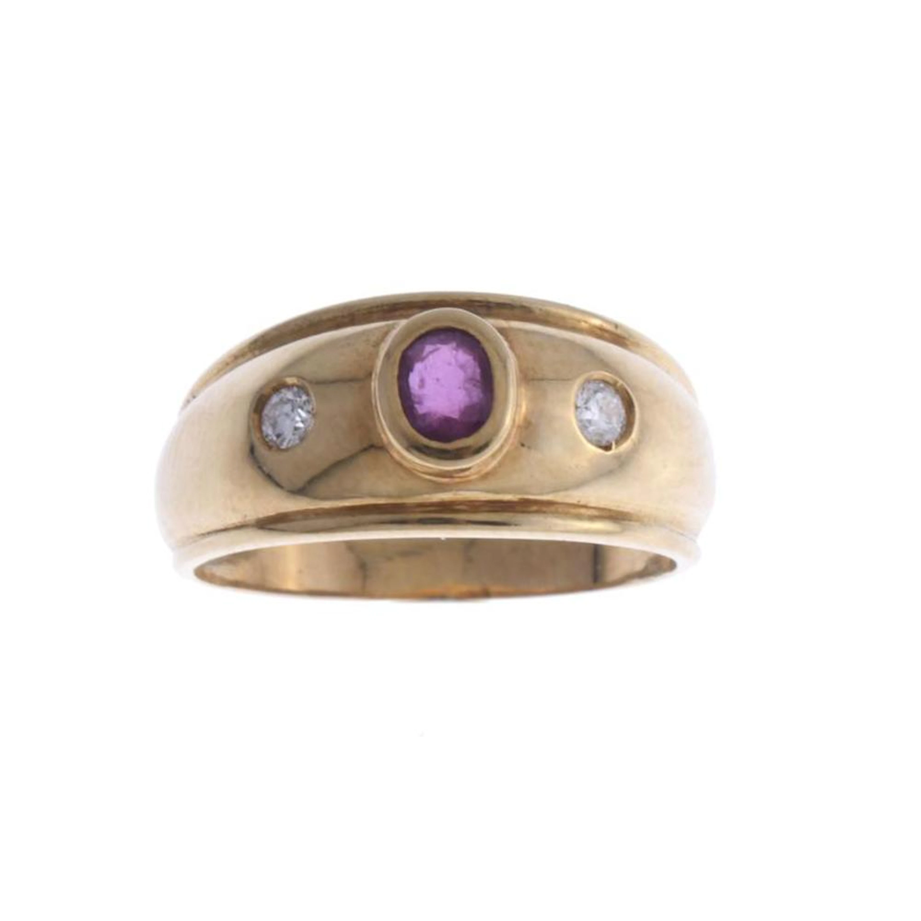DIAMONDS AND RUBY RING.