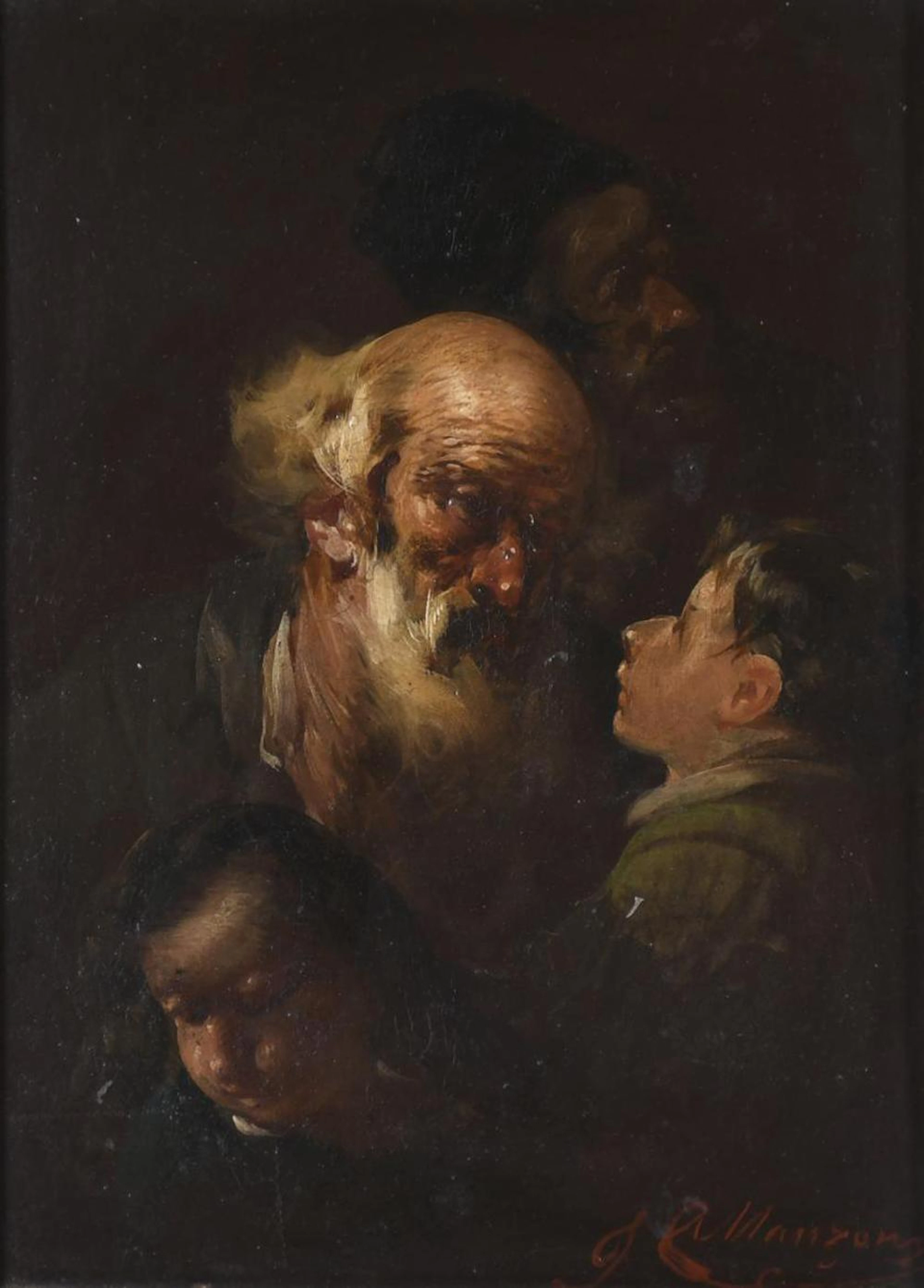 ATTRIBUTED TO IGNAZIO MANZONI (1799-1888). STUDY FOR PORTRAITS.