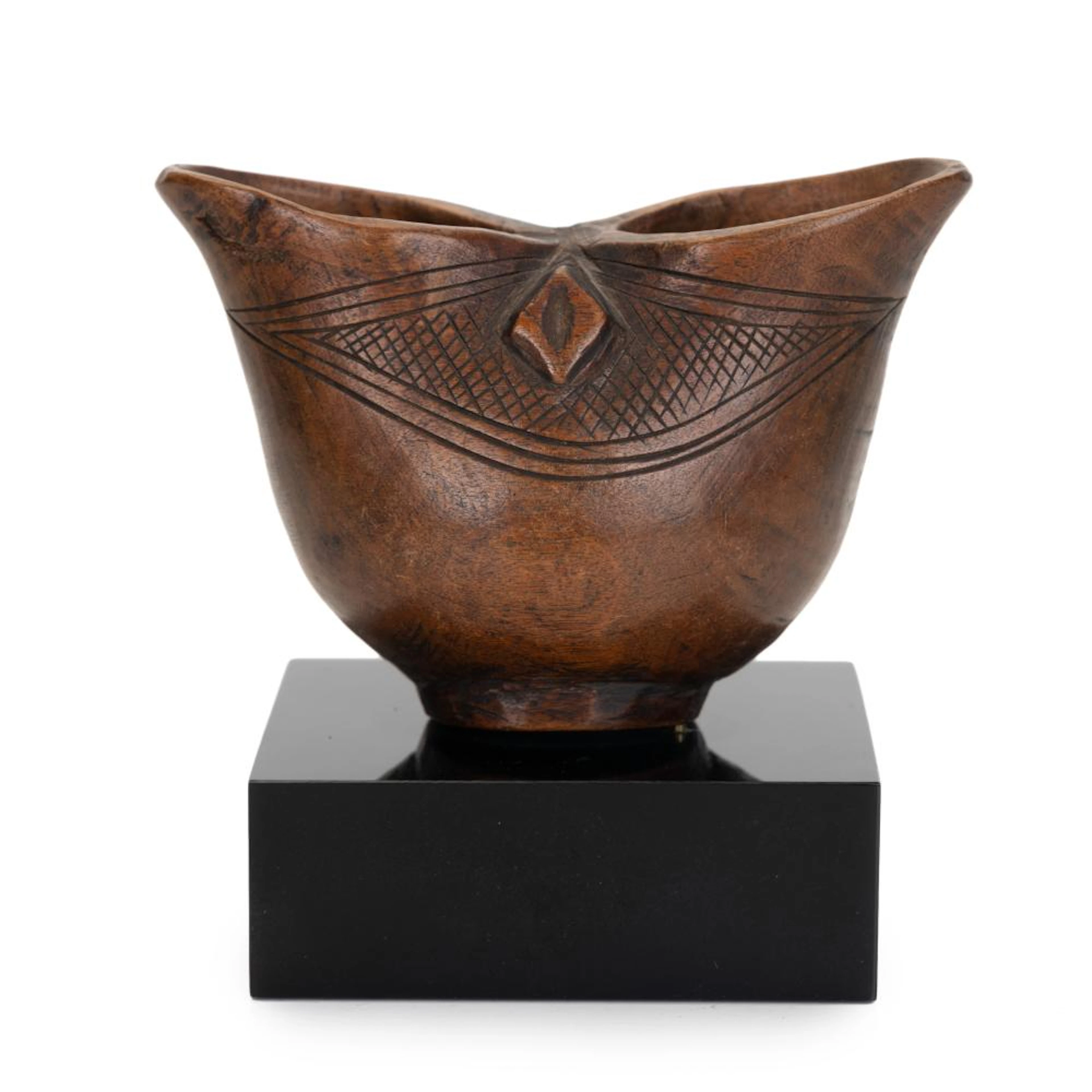 "KOPA"PALM WINE CUP WOOD,SUKU PEOPLE.CONGO, AFRICA