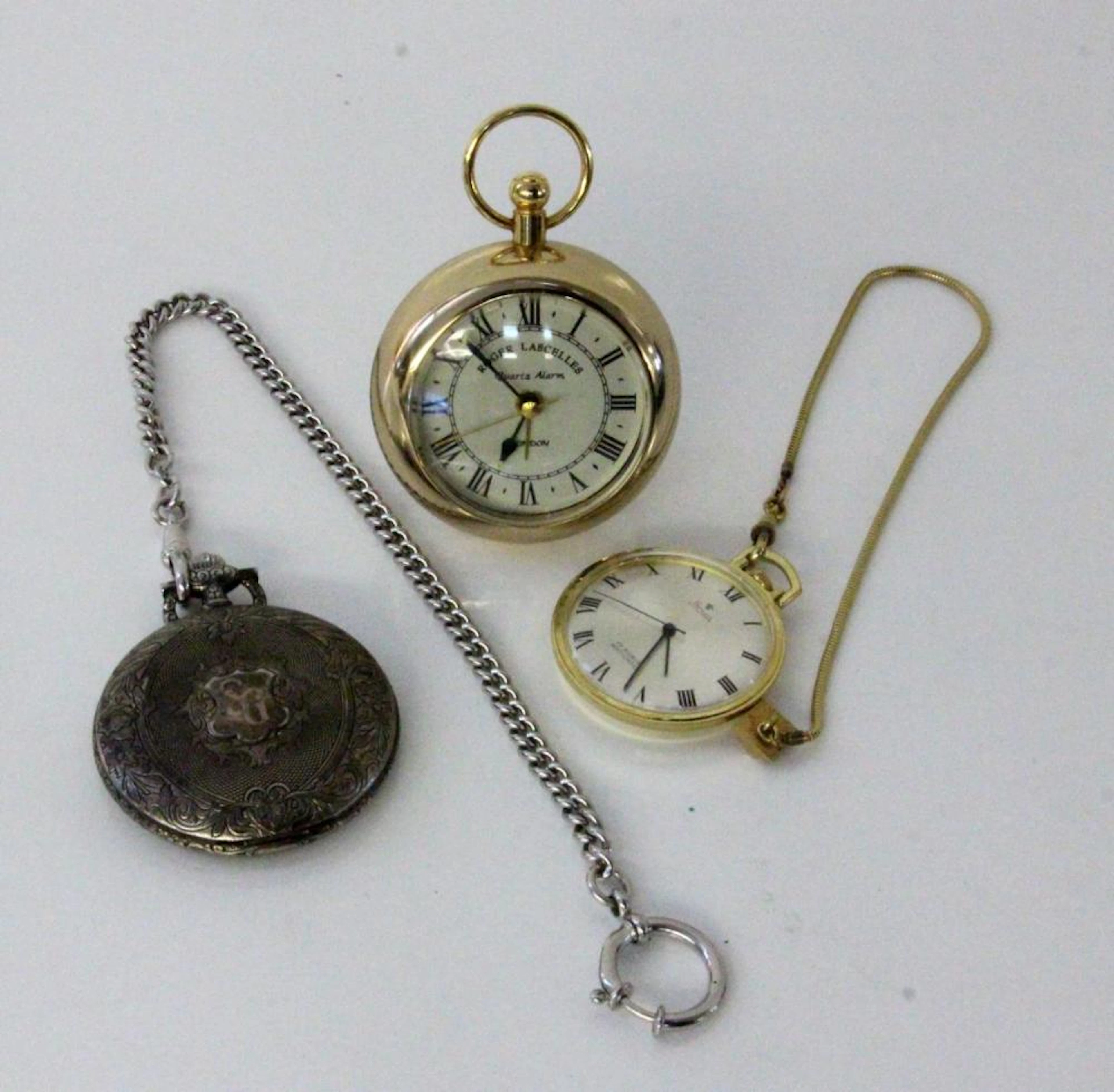 A LOT OF 3 POCKET WATCHES Dugena, Stowa and Roger