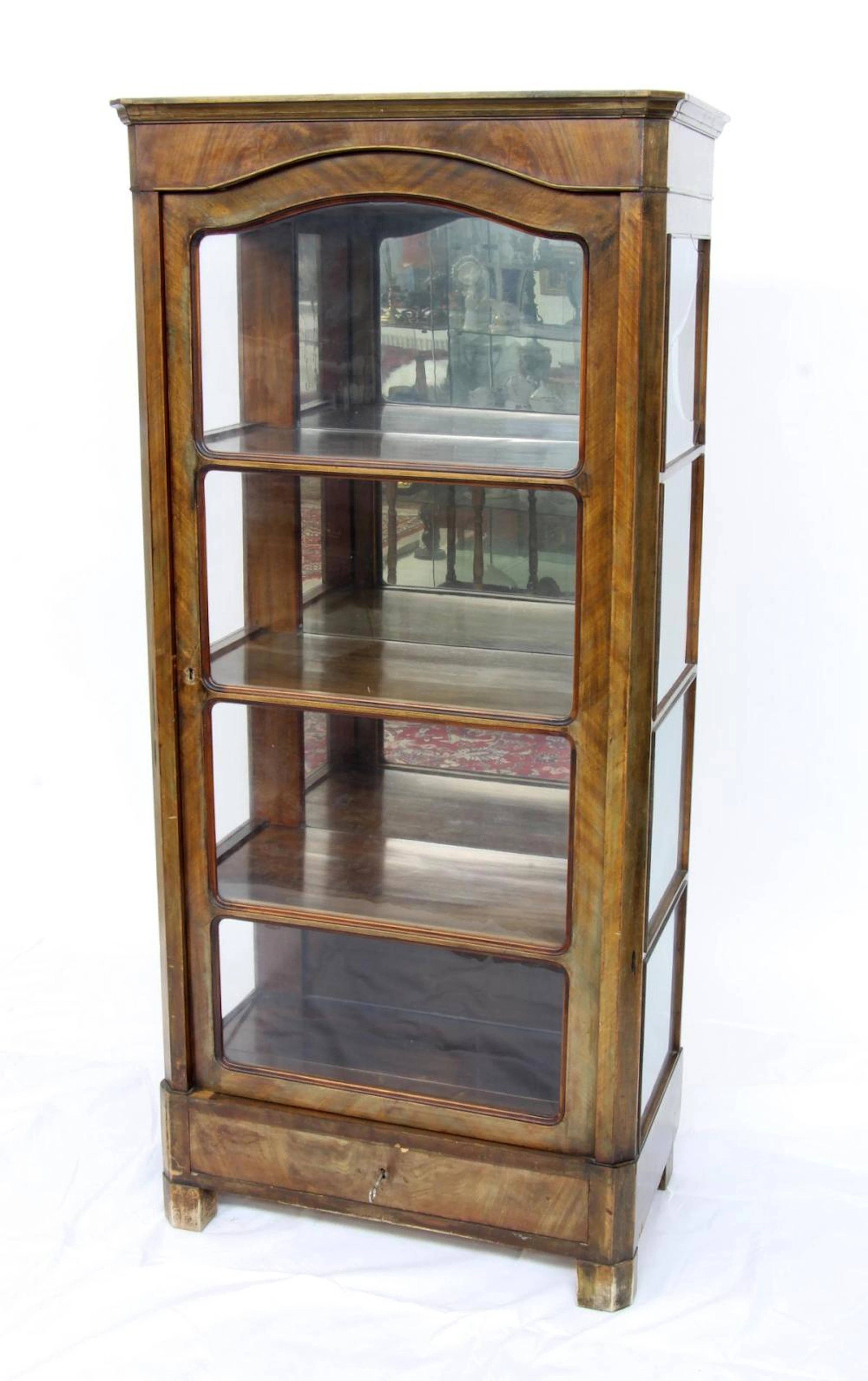 A LATE BIEDERMEIER VITRINE German circa 1860