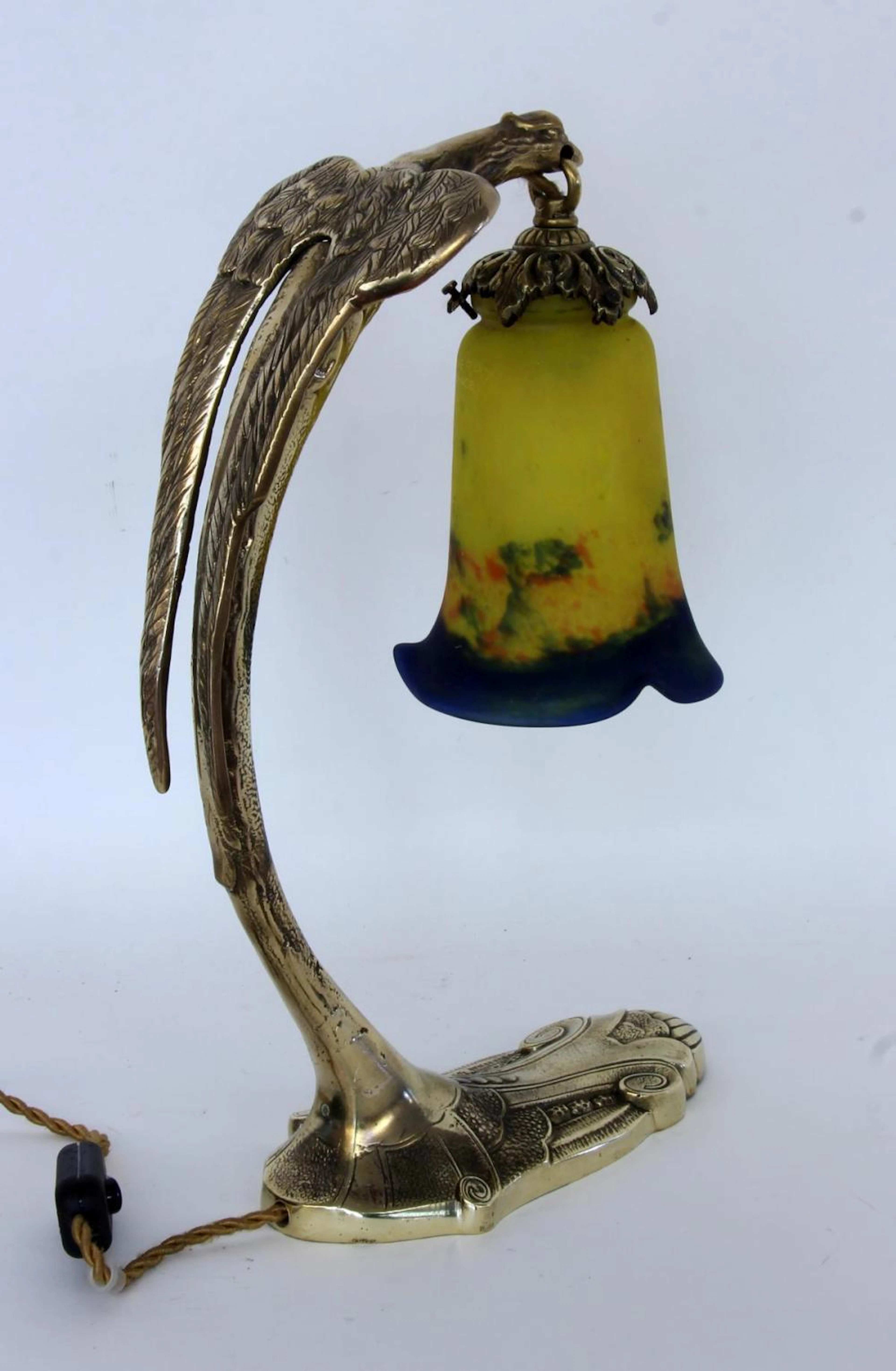 AN ART NOUVEAU TABLE LAMP