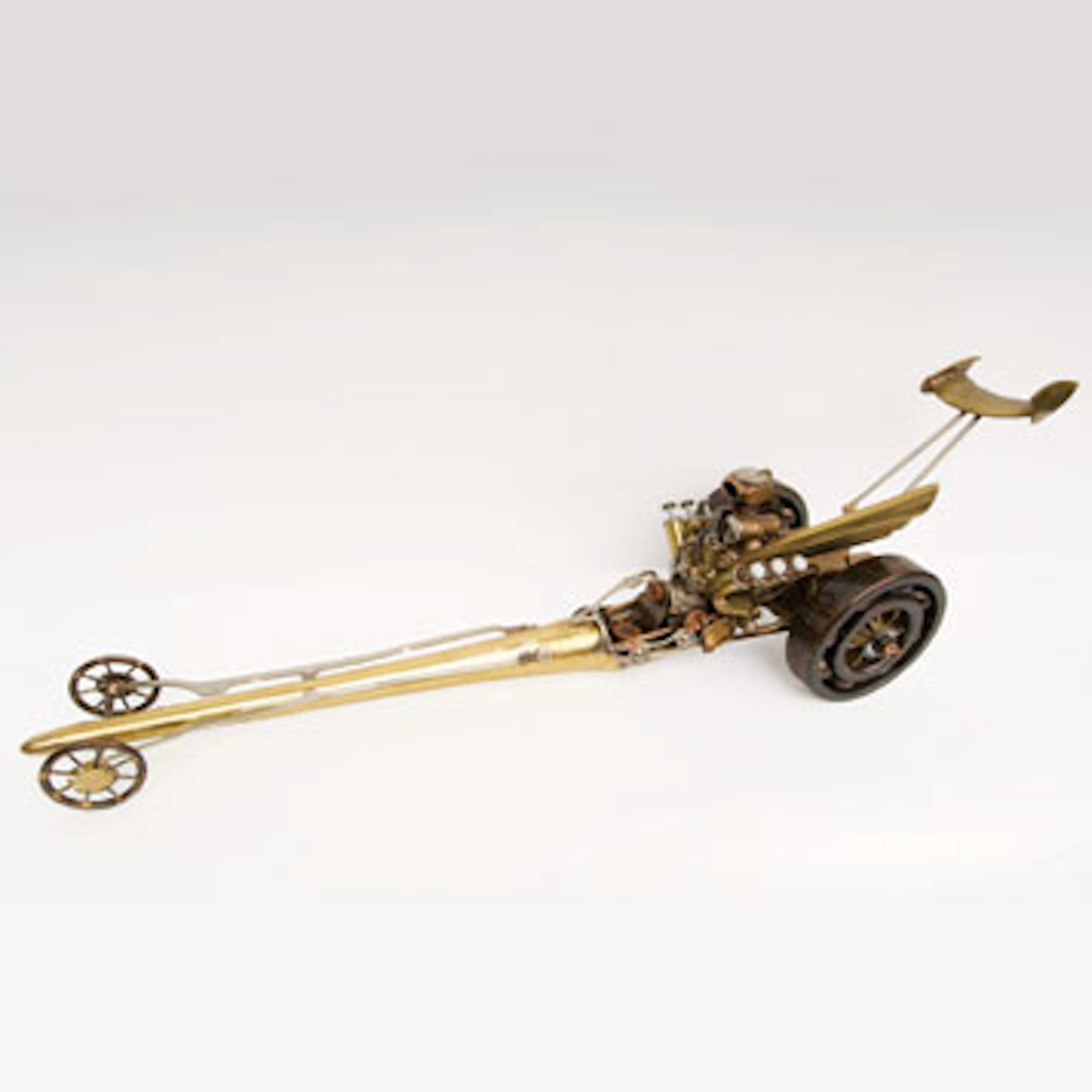 Metal Dragster Sculpture