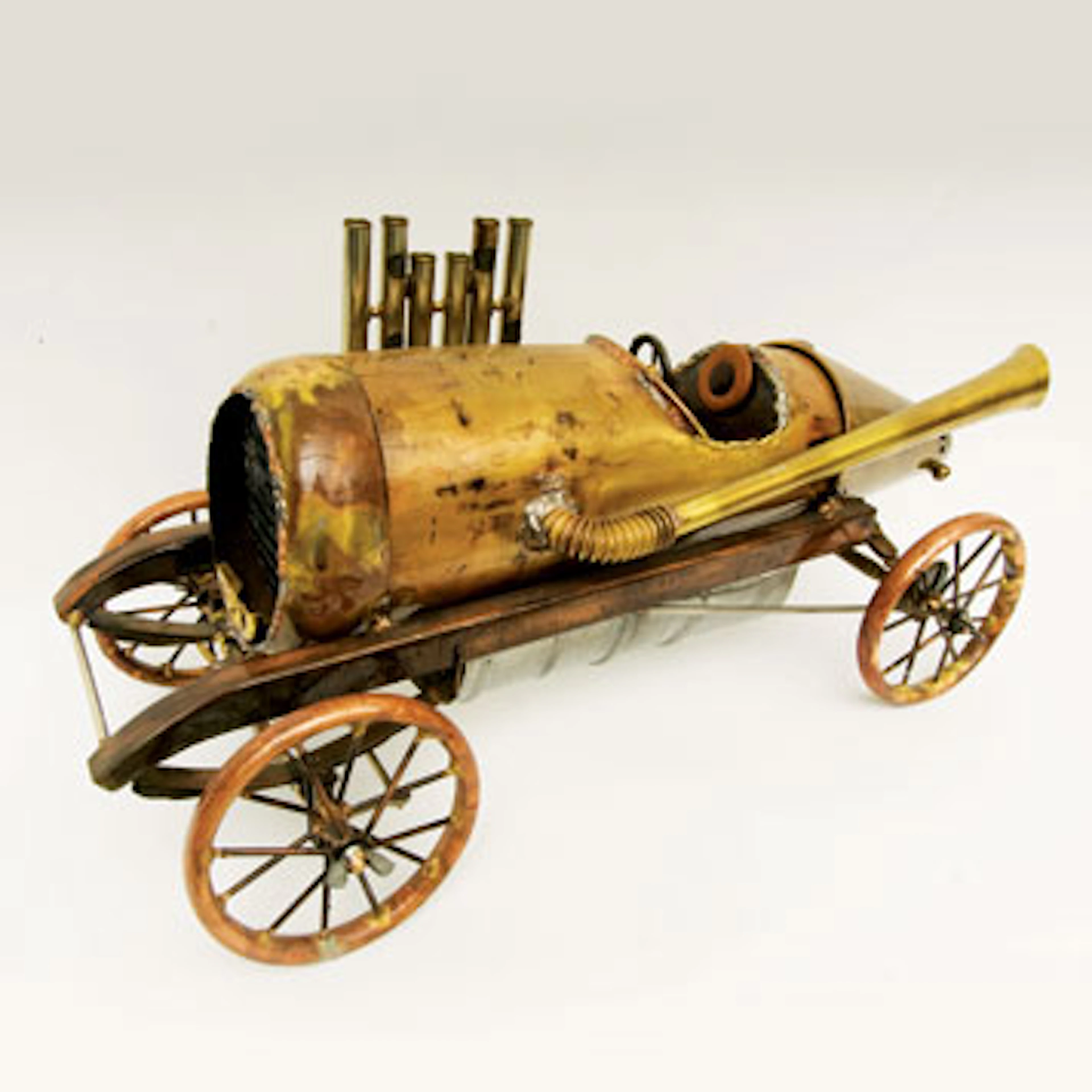 Metal Race Car Sculpture