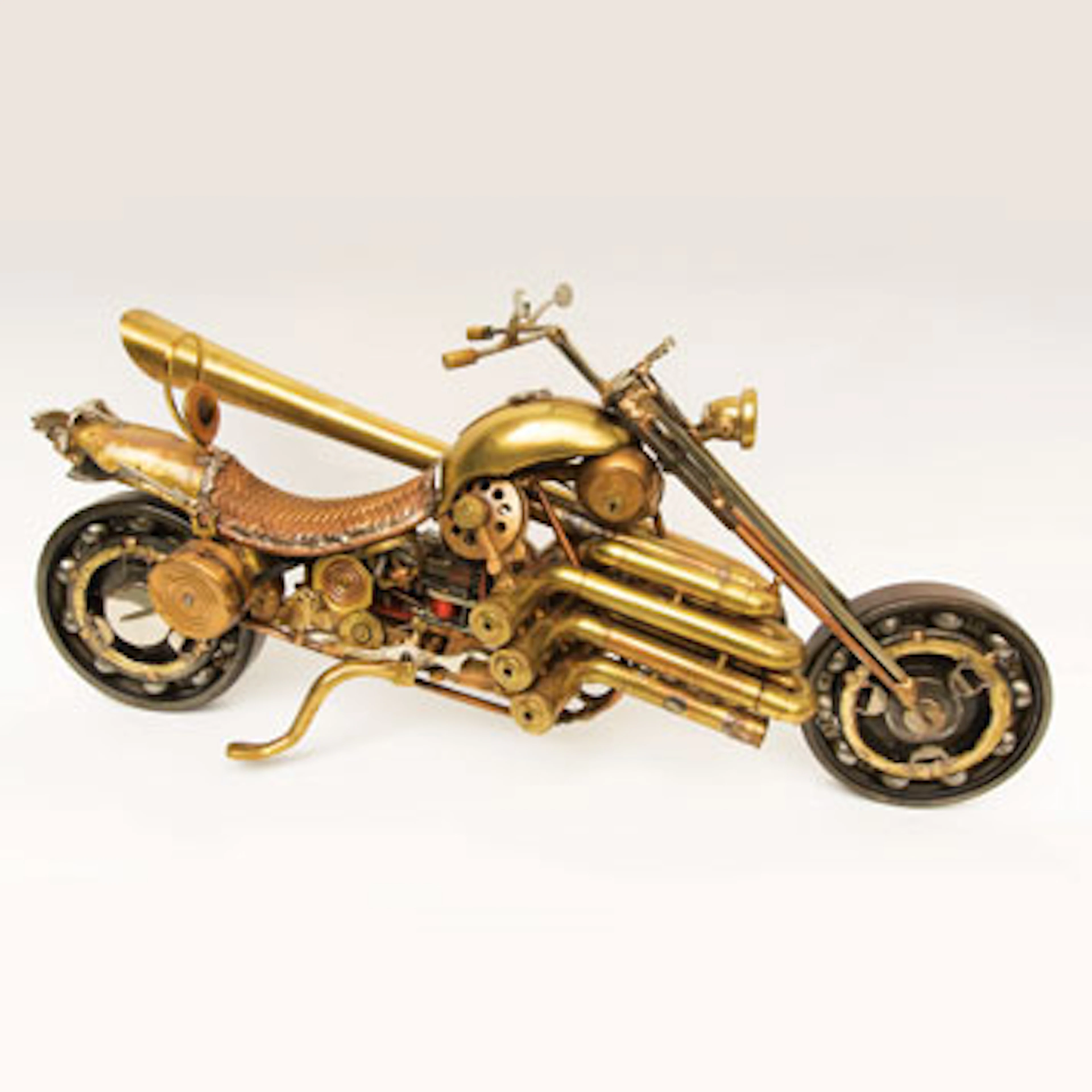 Metal Motorcycle Sculpture