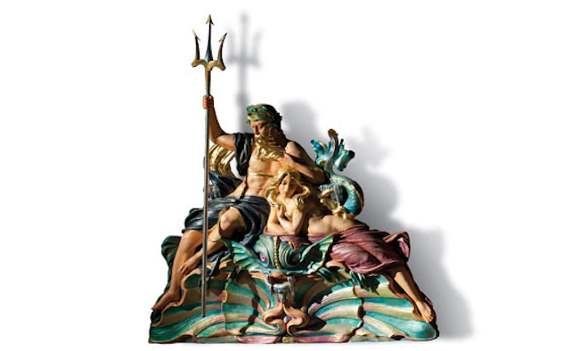 Carved Neptune and Prosperina from Marenghi Bioscope