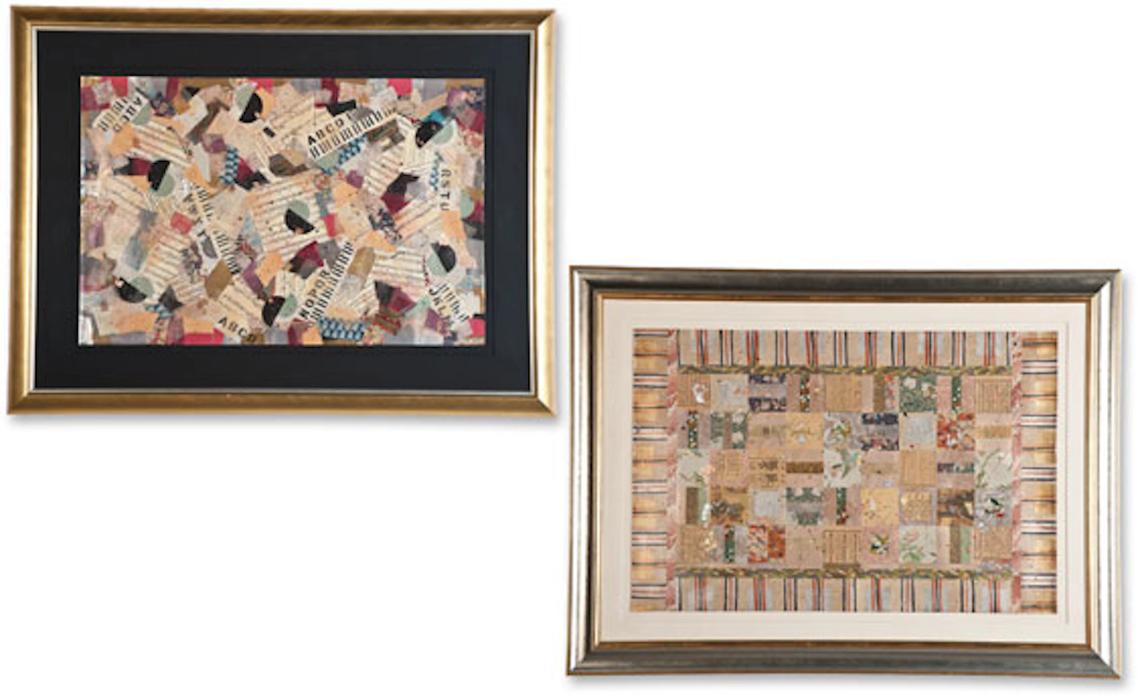 Pair of Untitled Collages by Melanie Boone