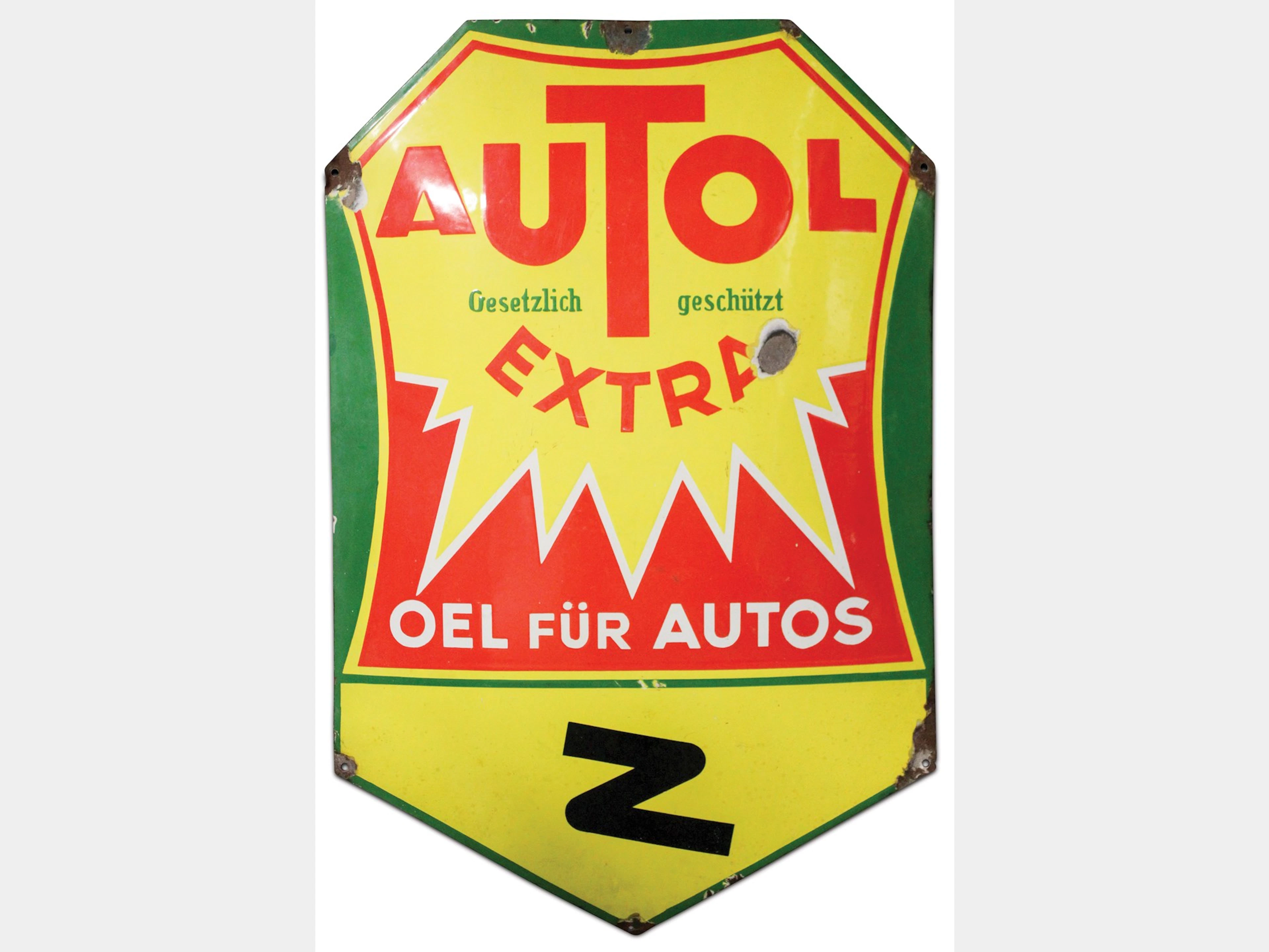 Autol Extra Porcelain Sign, German