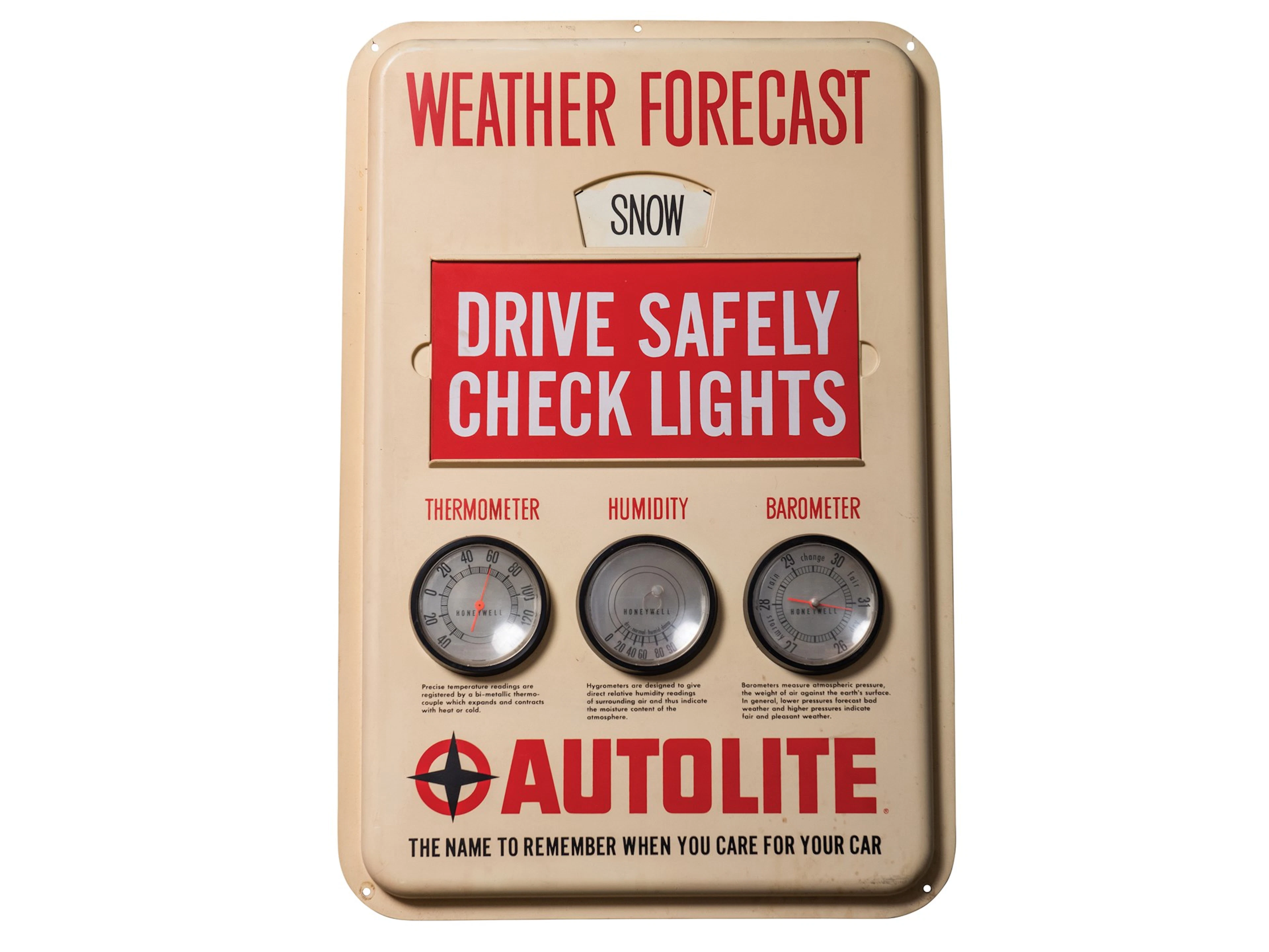 Autolite Weather Forecast Thermometer, Humidity, and Barometer