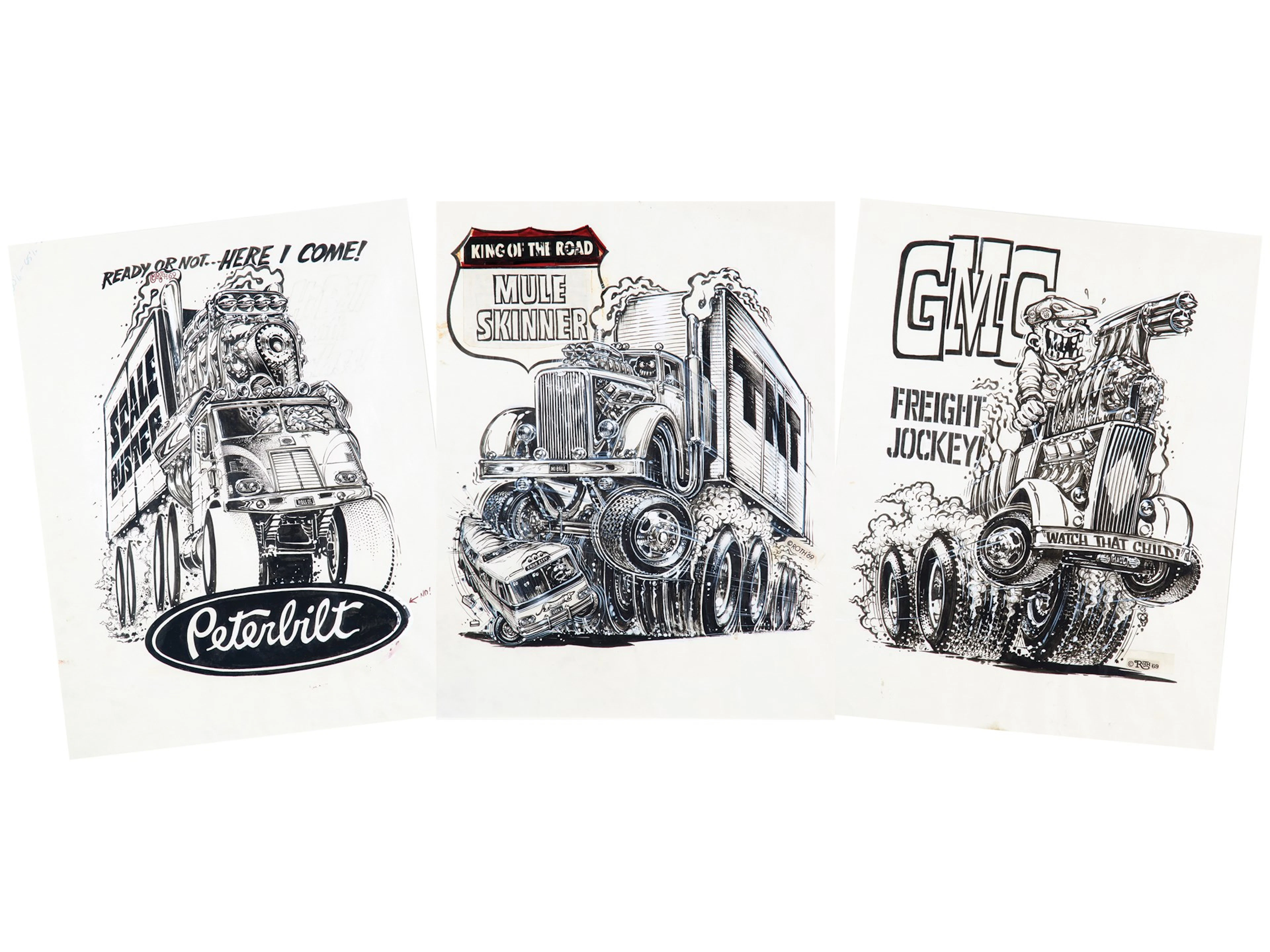 Peterbilt, Mule Skinner, and Freight Jockey by Roth Studios