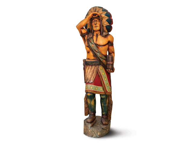 Indian Chief Wood Sculpture
