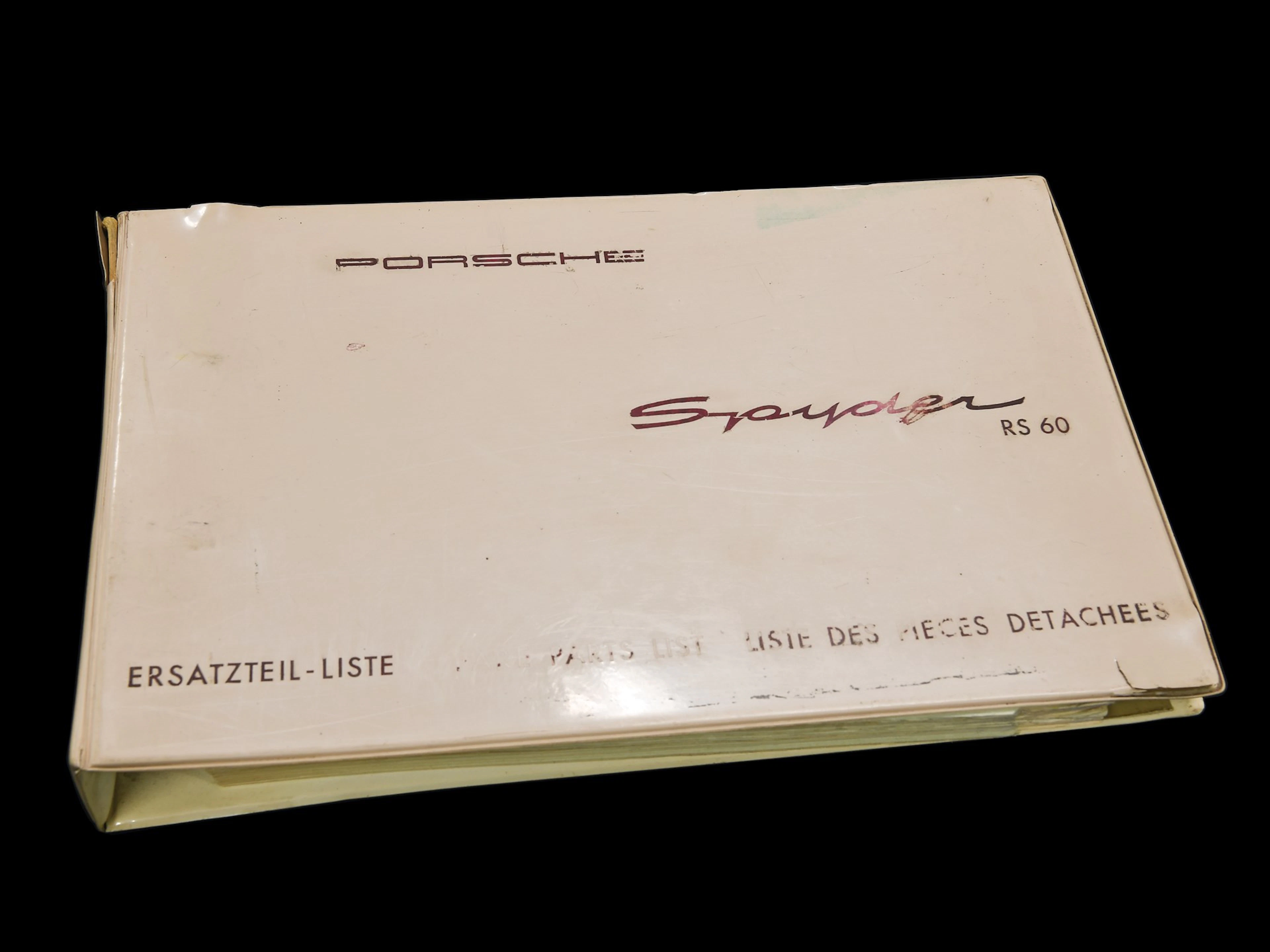 Porsche RS 60 Spyder Spare Parts List
