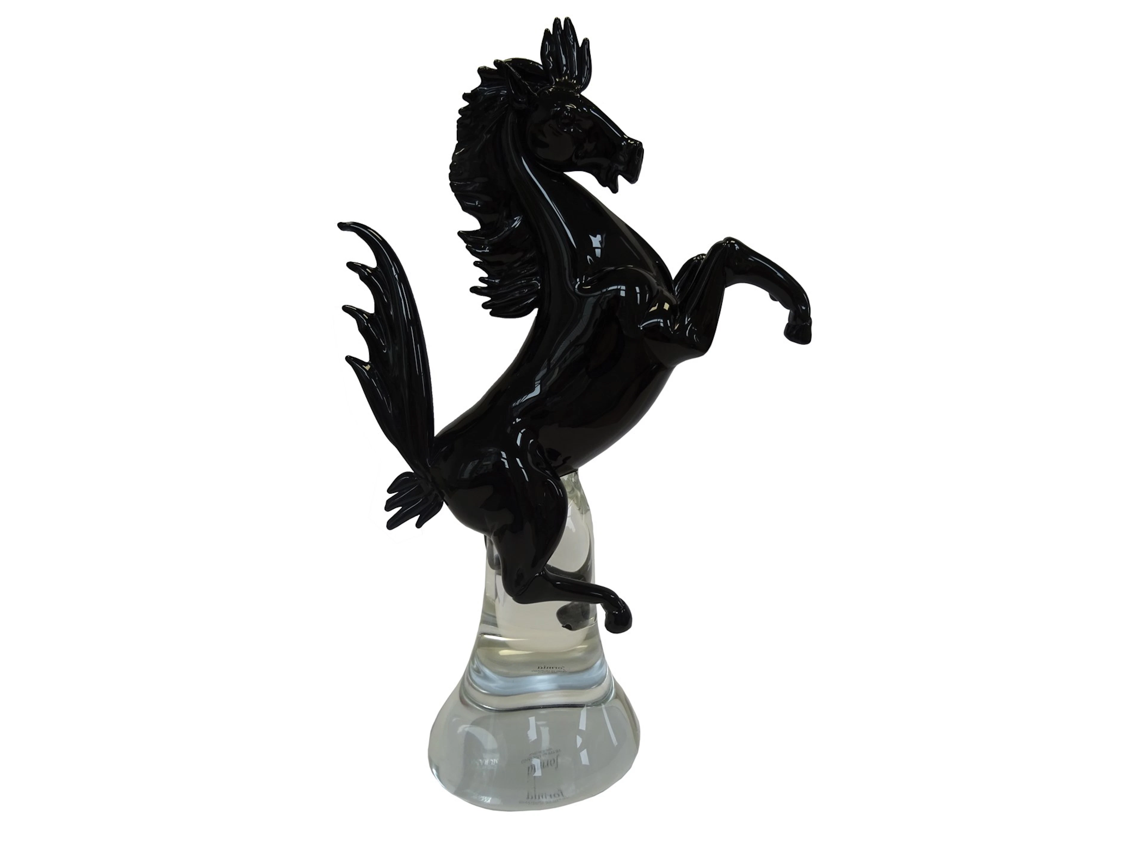 Ferrari 'Cavallino Rampante' Murano Glass Sculpture