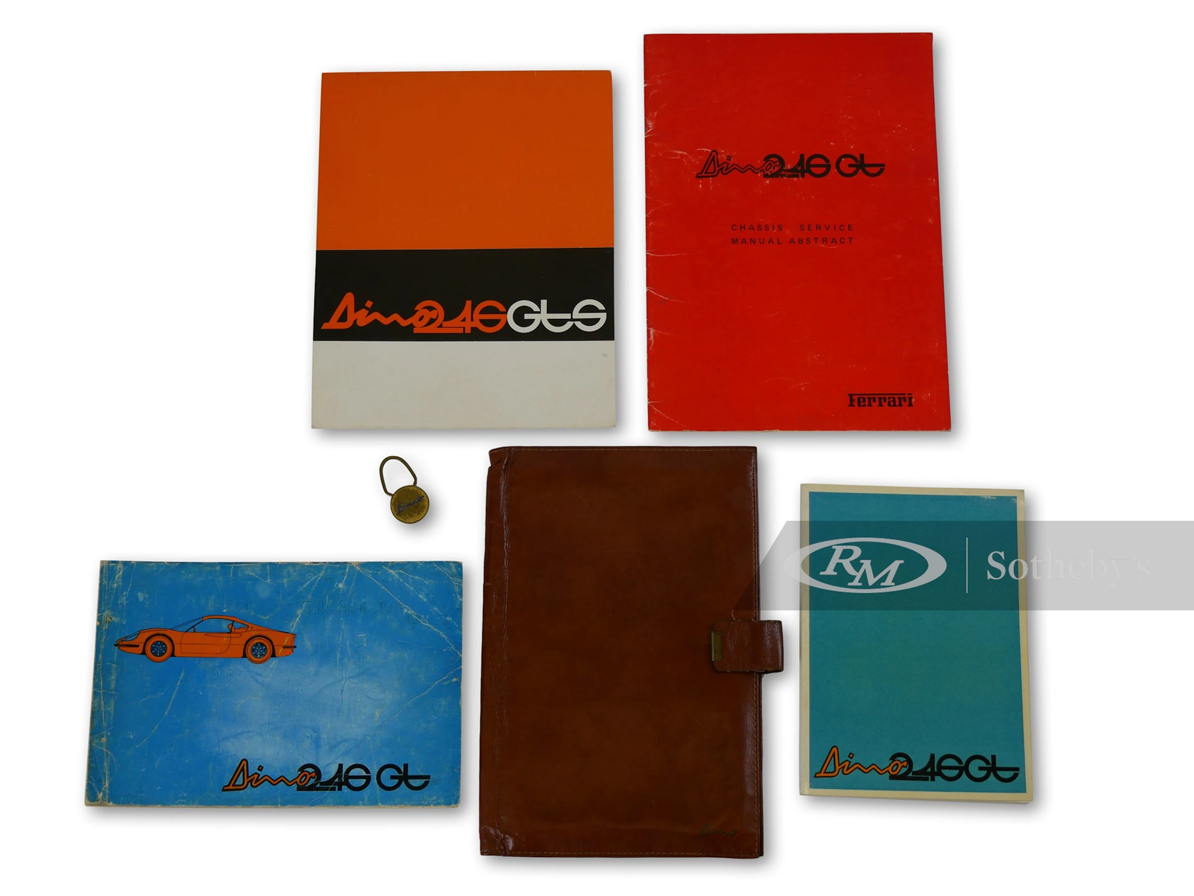 Ferrari Dino 246 GT Owner's Manuals, Folio, and Key Fob