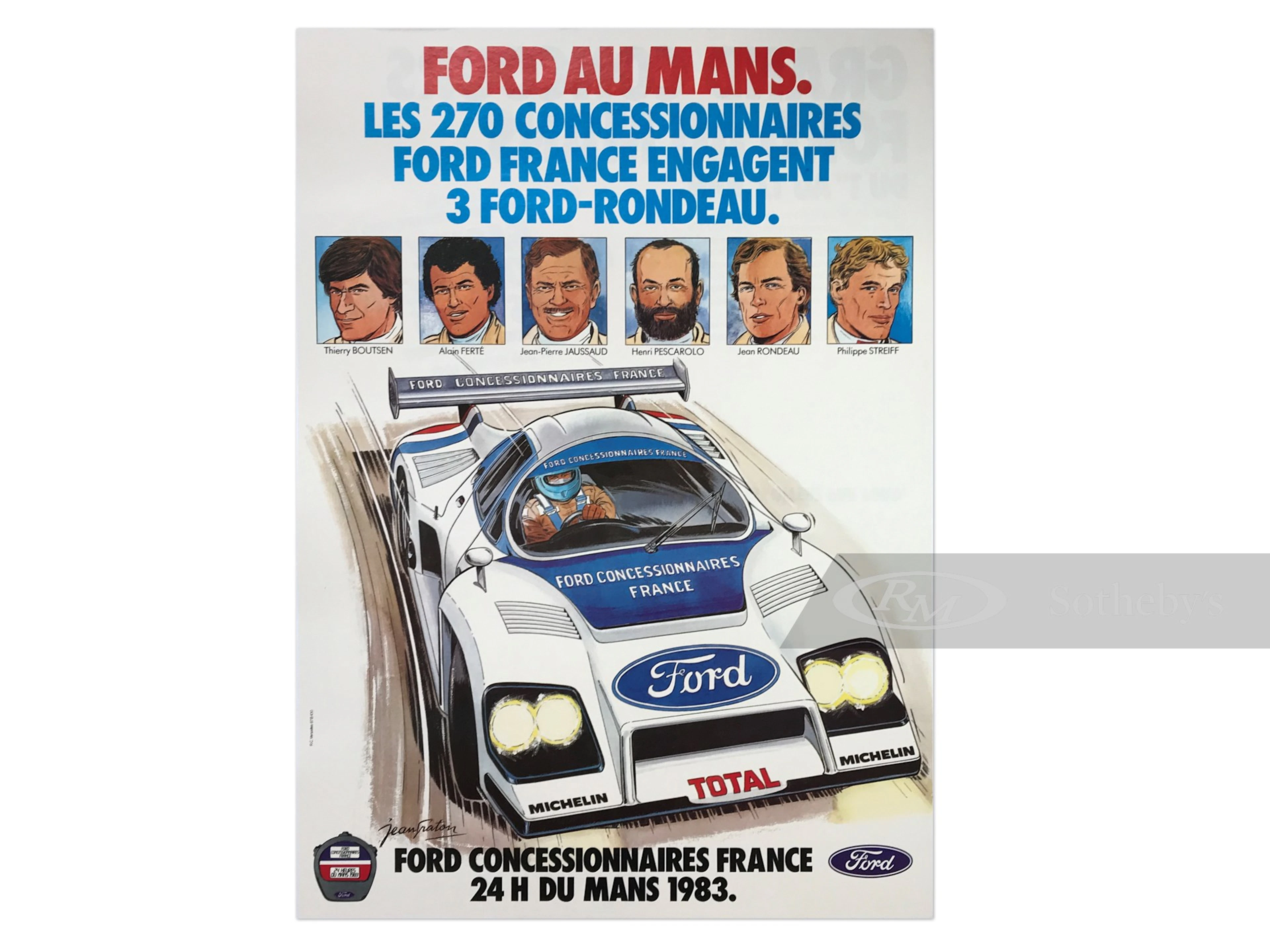 Ford Au Mans Original Event Poster, 1983