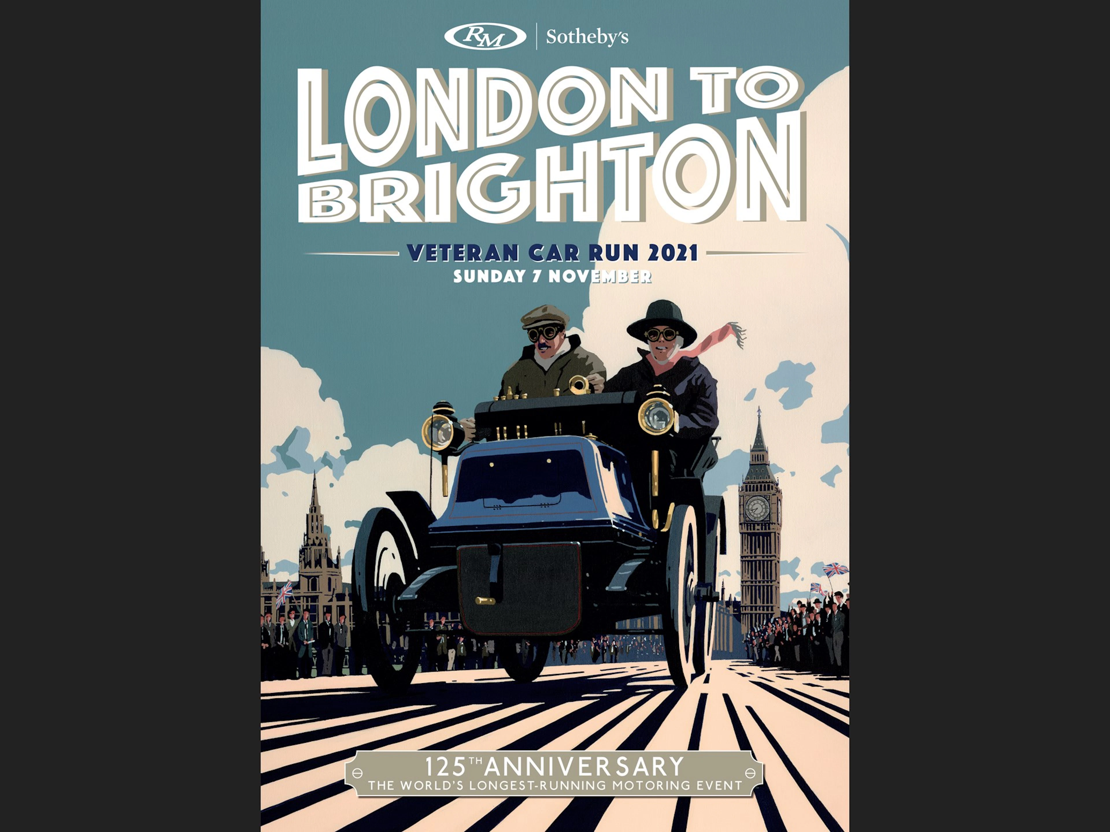 Veteran Car Run 125th Anniversary Poster, Signed by Artist Tim Layzell