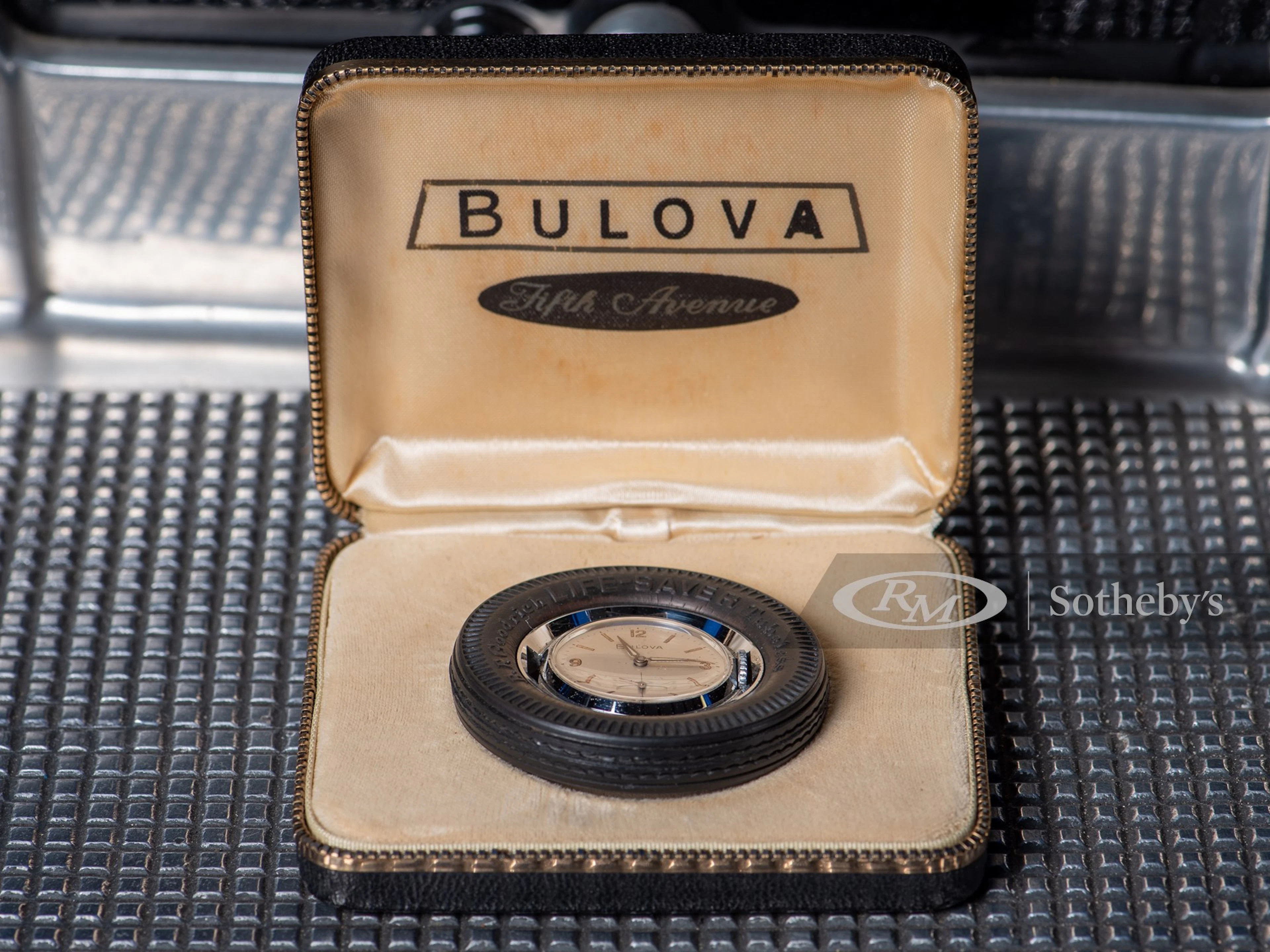 B.F. Goodrich Tire Watch Key Fob by Bulova, ca. 1964