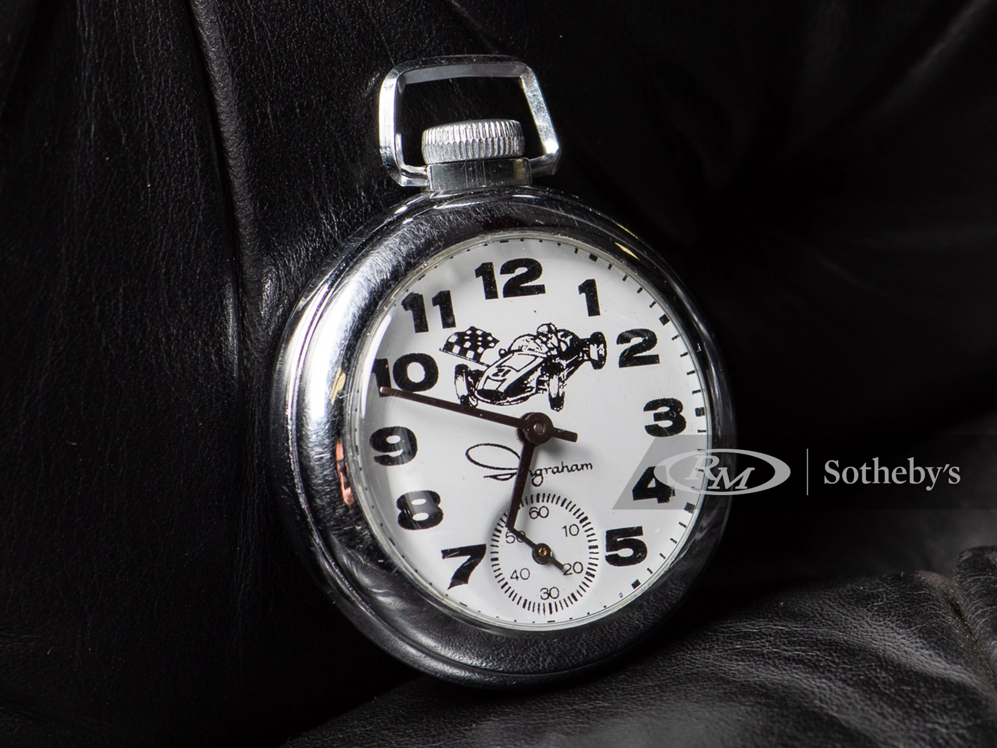 Grand Prix Car Pocket Watch by Ingraham, ca. 1958