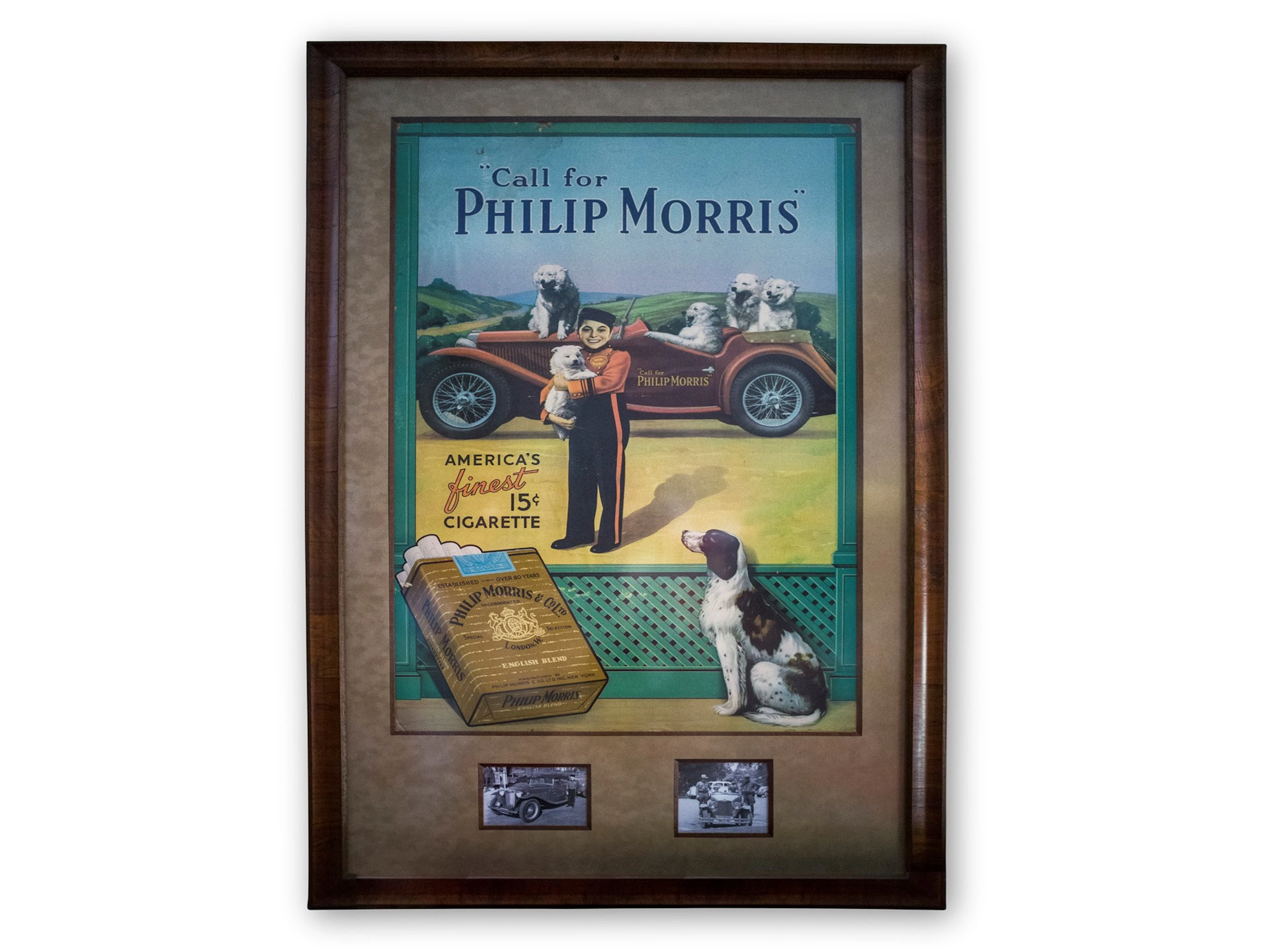 Original Philip Morris Advertising Framed Poster