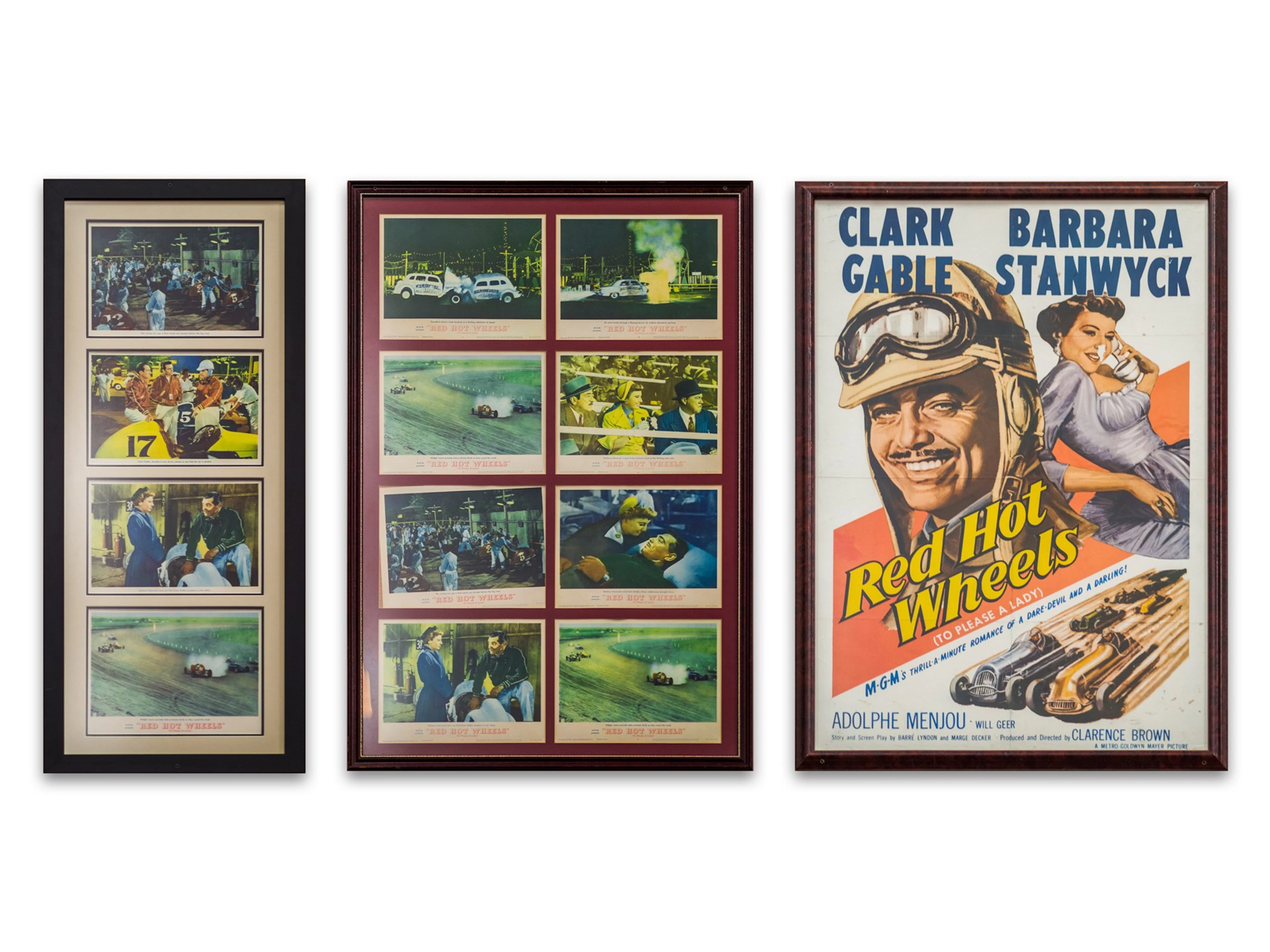 Red Hot Wheels Framed Lobby Cards and Movie Poster