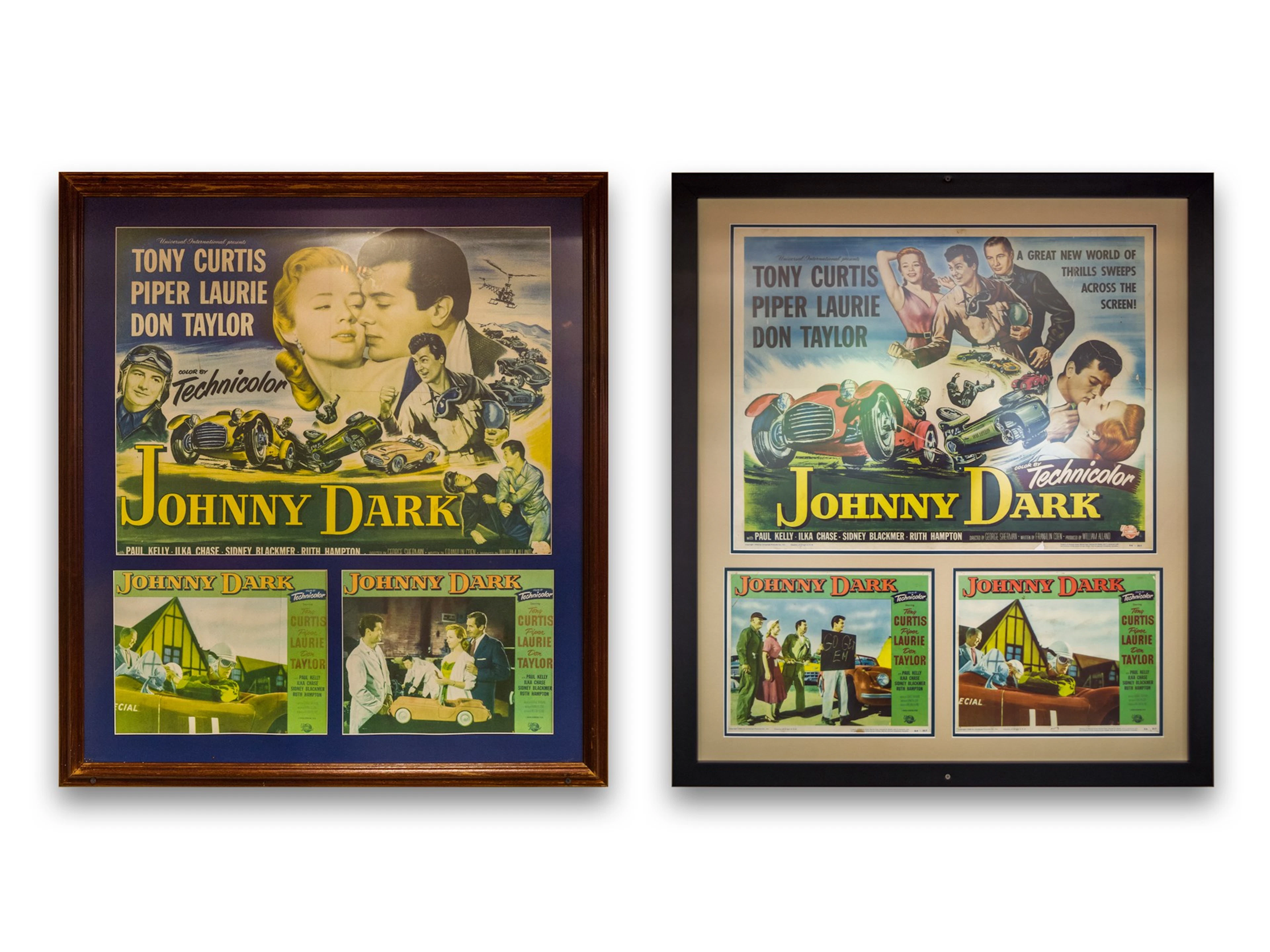 Johnny Dark Framed Movie Posters and Lobby Cards