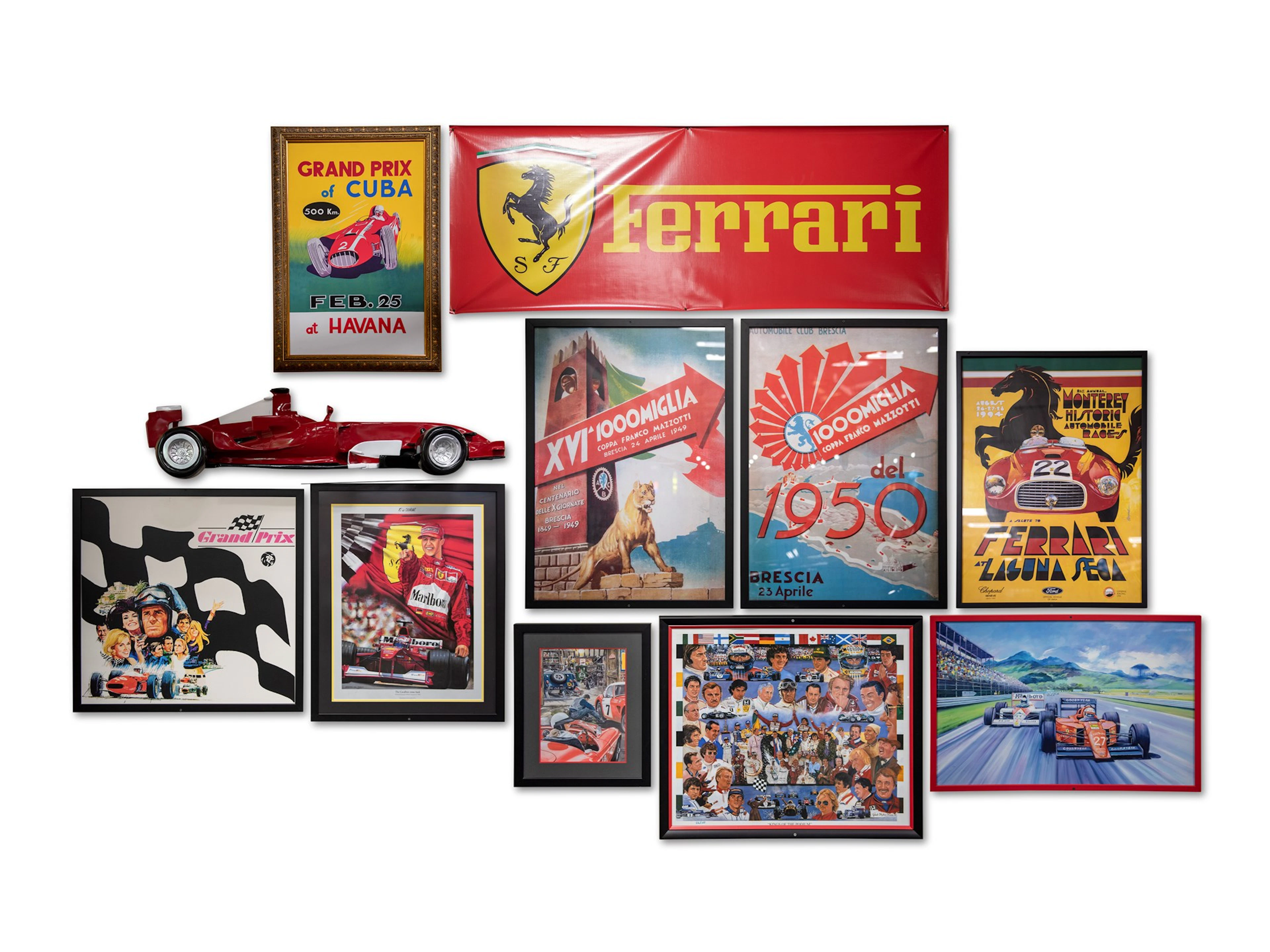 Collection of Italian Racing Posters and Artifacts