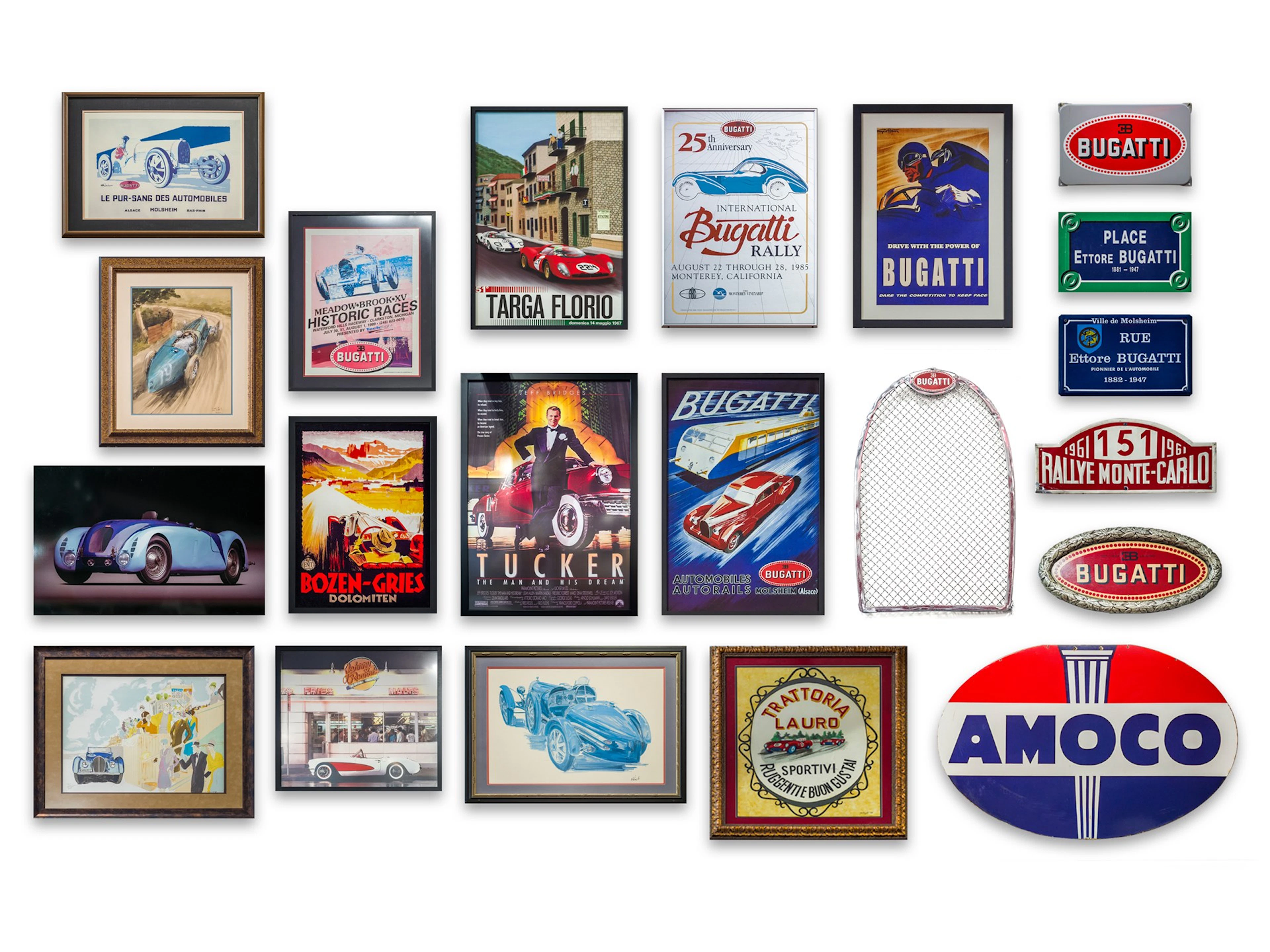 Collection of Framed Automovie Art