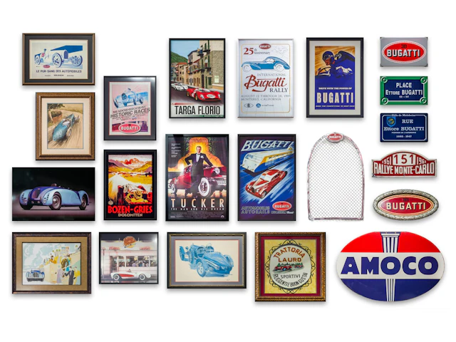 Collection of Framed Automovie Art