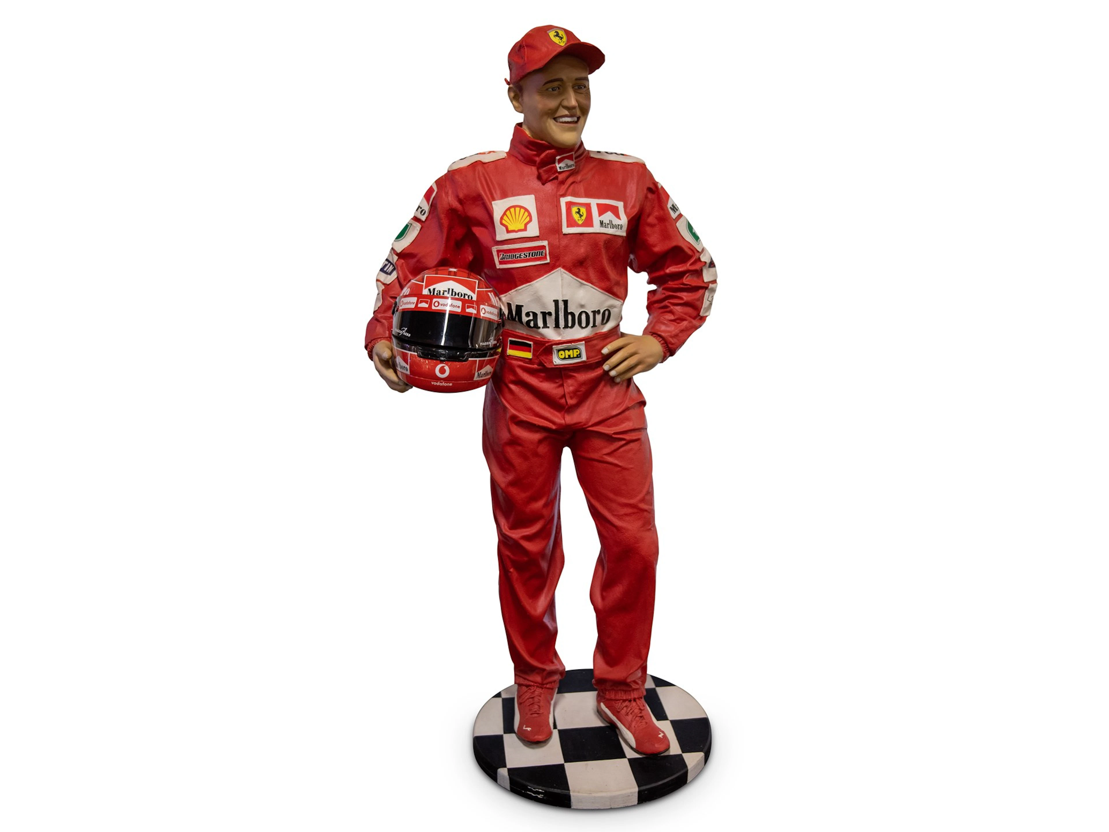 Michael Schumacher Life-Size Sculpture in Scuderia Ferrari Race Suit