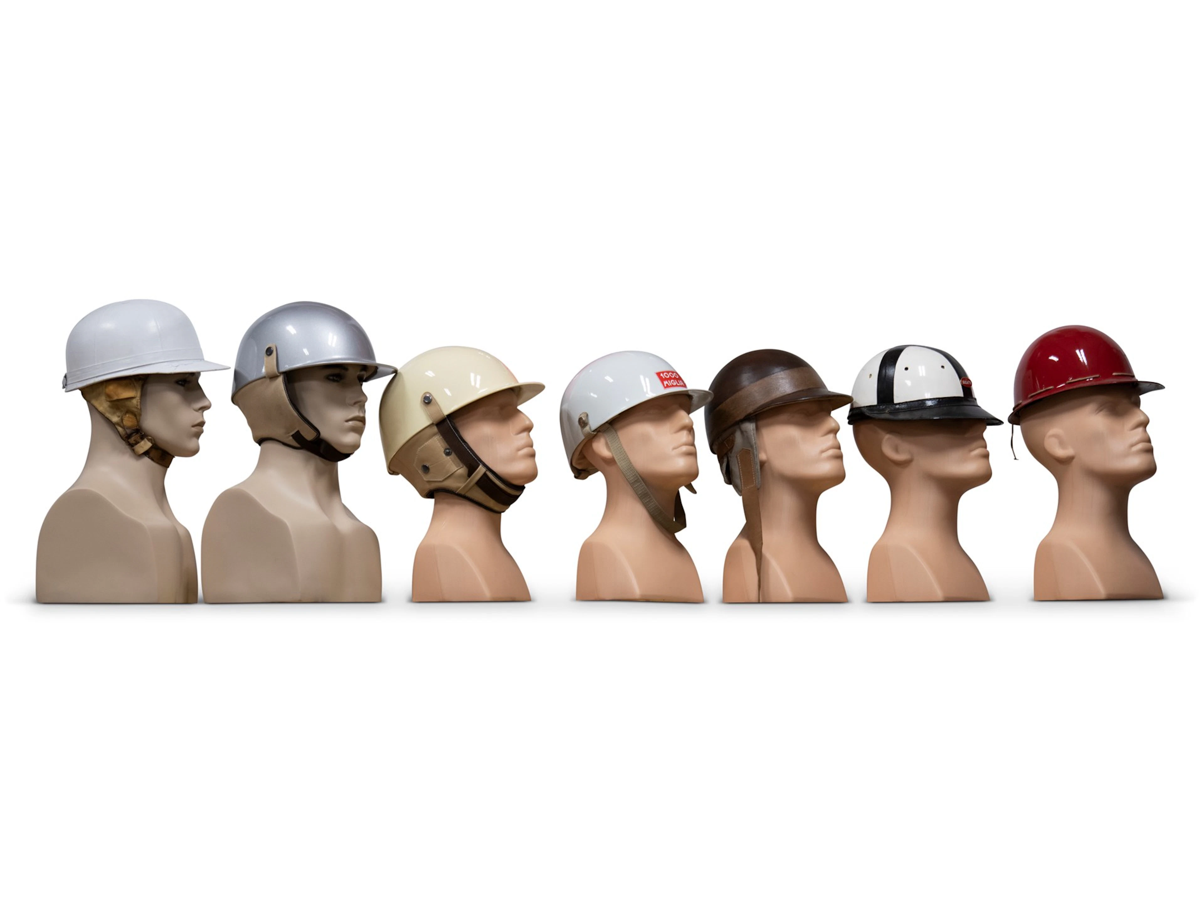 Collection of Vintage Style Racing Helmets