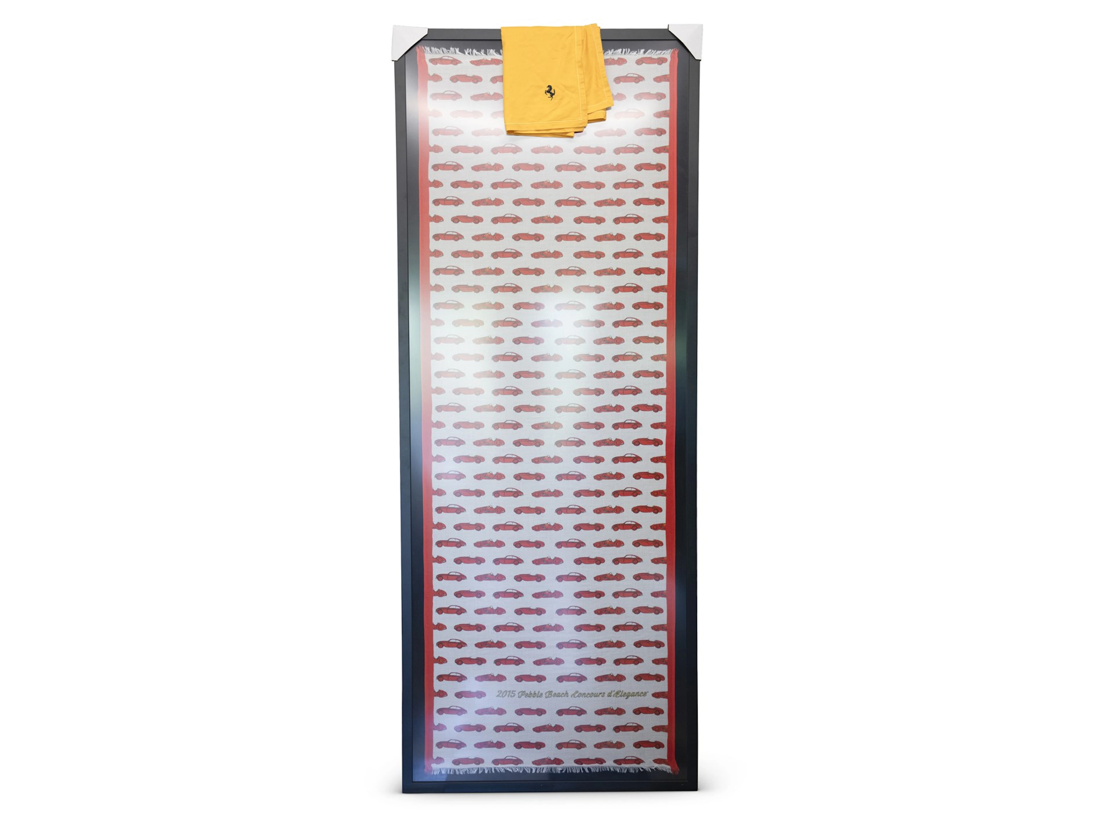 Large Framed Ferrari Print Scarf from 2015 Pebble Beach Concours d'Elegance