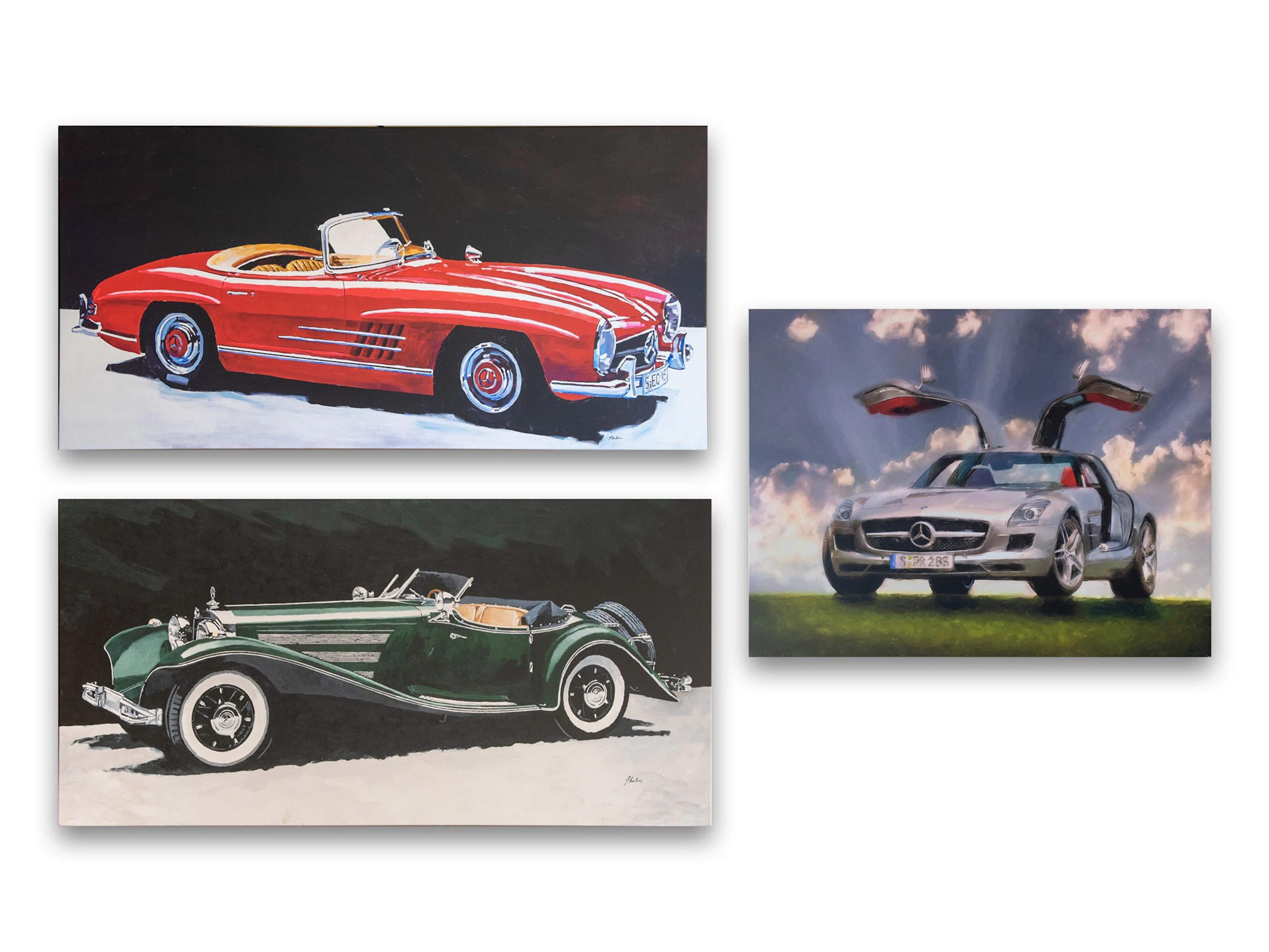 Three Mercedes-Benz Canvas Prints