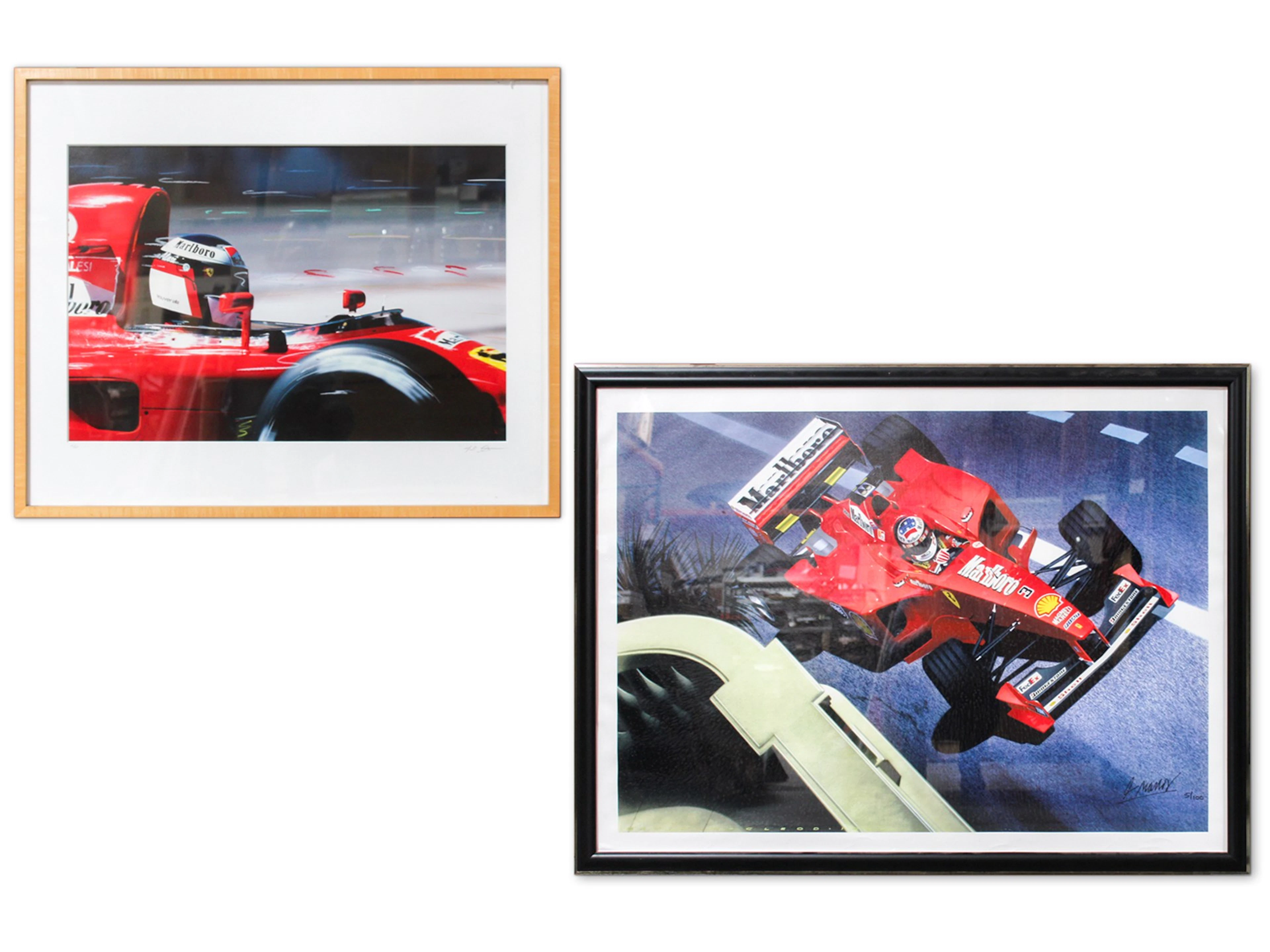 Two Michael Schumacher Limited Edition Prints