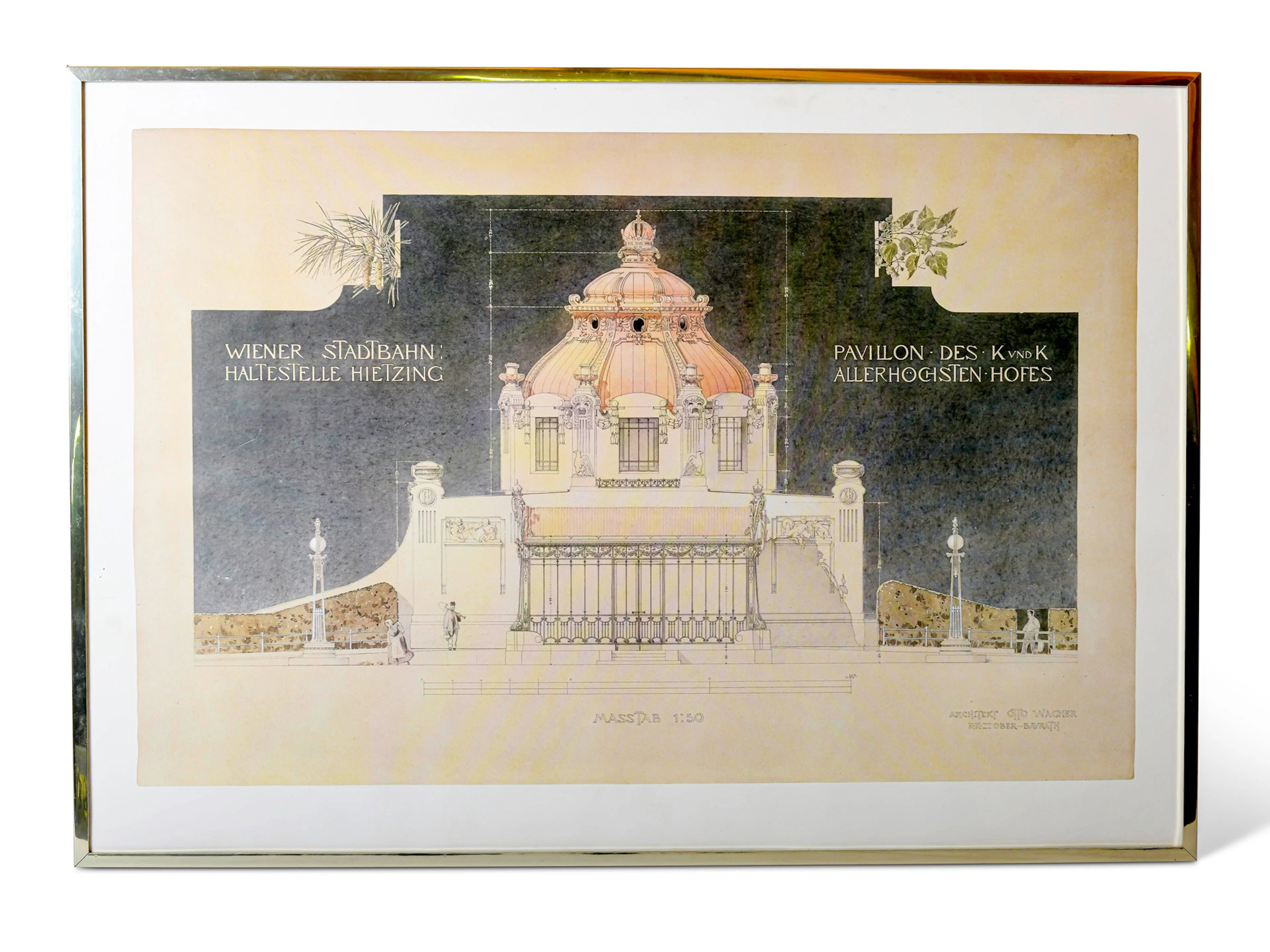 Vienna Stadtbahn and Pavillon Station Architectural Print §