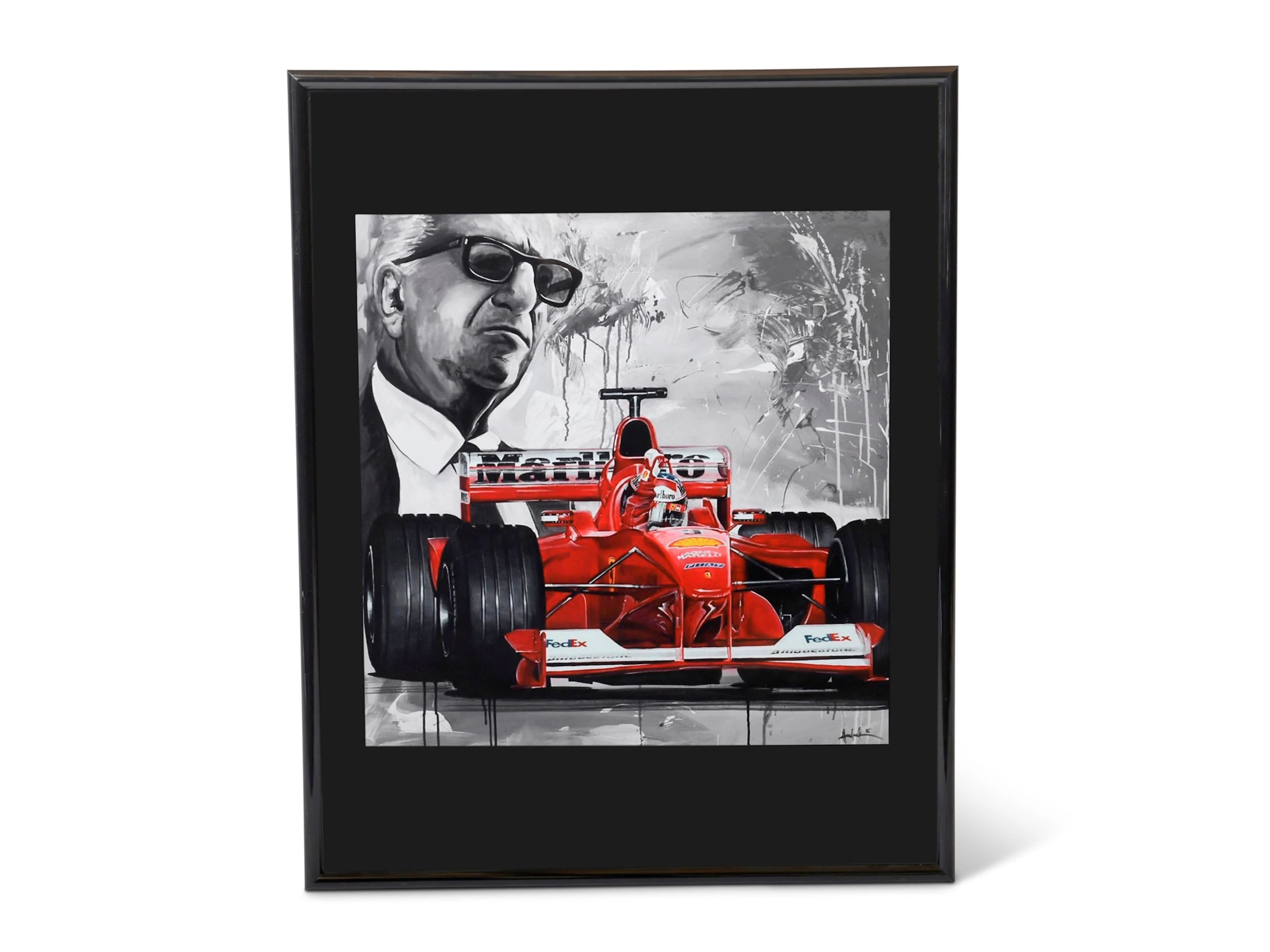 Enzo Ferrari and Michael Schumacher's 1998 F300 Print §